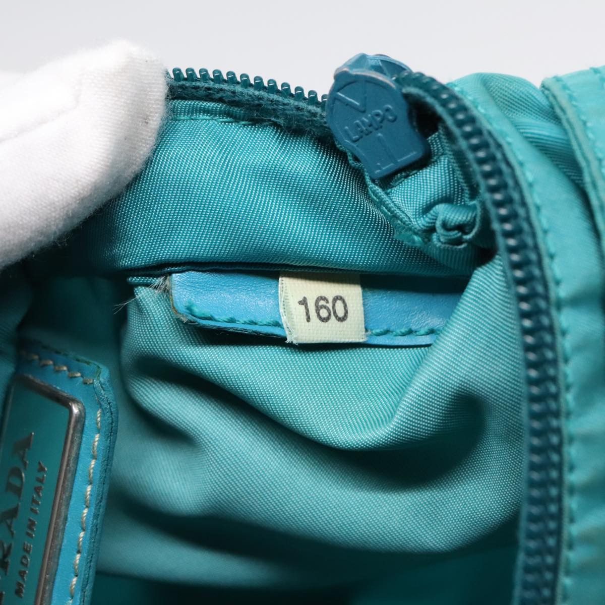 Prada Re-Nylon Turquoise Synthetic Shoulder Bag (Pre-Owned) Size ONE SIZE - 14 Thumbnail