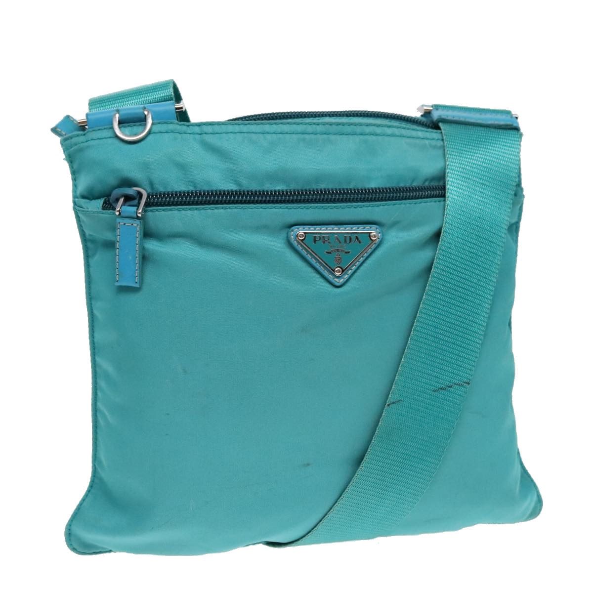 Prada Re-Nylon Turquoise Synthetic Shoulder Bag (Pre-Owned) Size ONE SIZE - 17 Thumbnail
