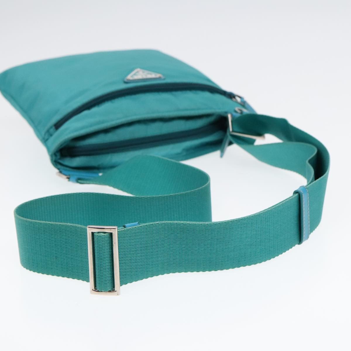 Prada Re-Nylon Turquoise Synthetic Shoulder Bag (Pre-Owned) Size ONE SIZE - 5 Thumbnail