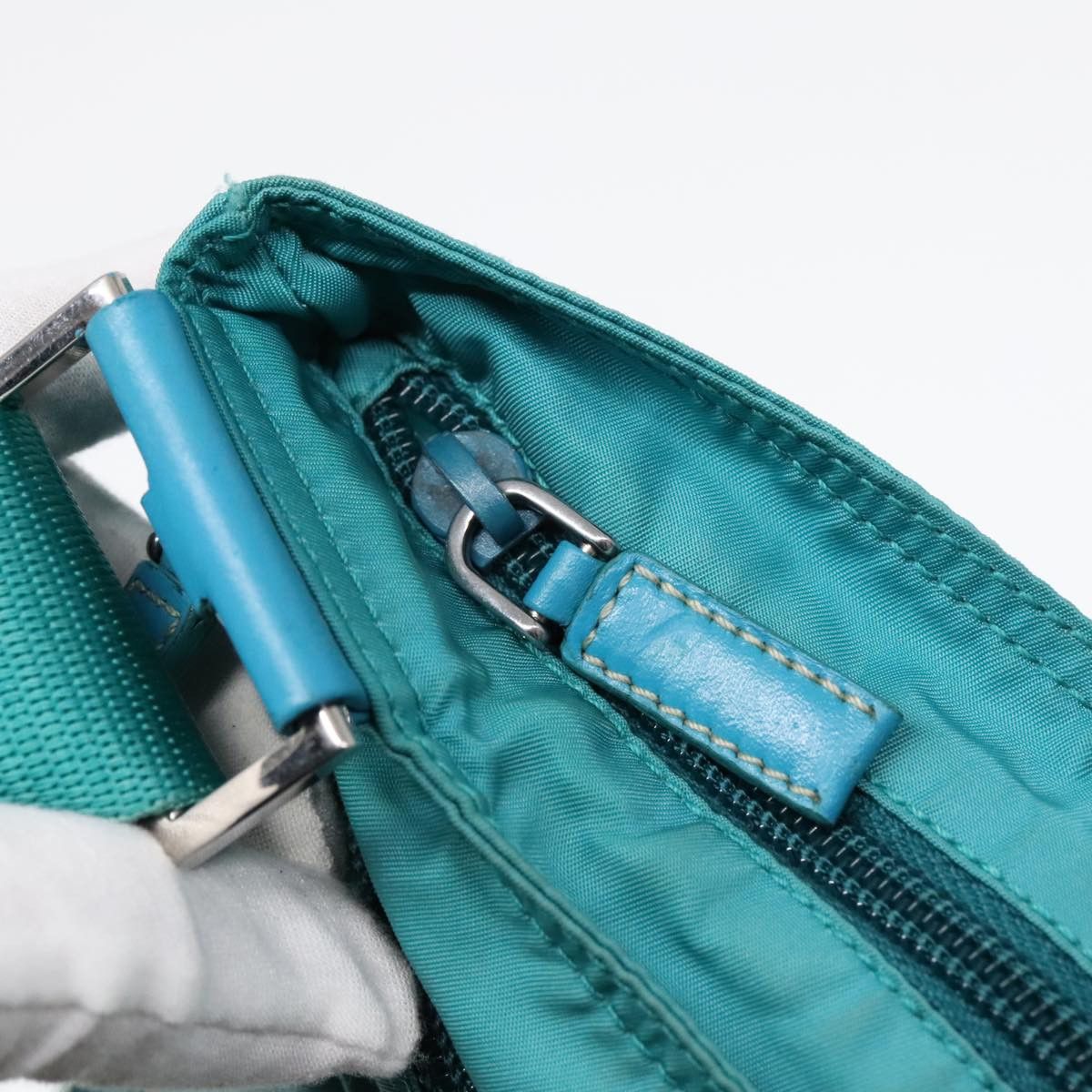 Prada Re-Nylon Turquoise Synthetic Shoulder Bag (Pre-Owned) Size ONE SIZE - 11 Thumbnail