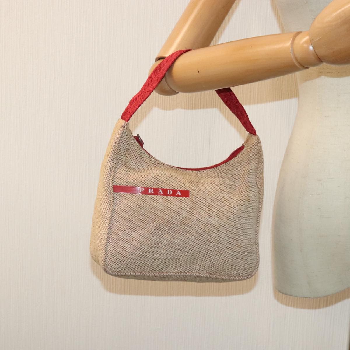 Prada Sports Beige Canvas Handbag (Pre-Owned) Size ONE SIZE - 15 Thumbnail