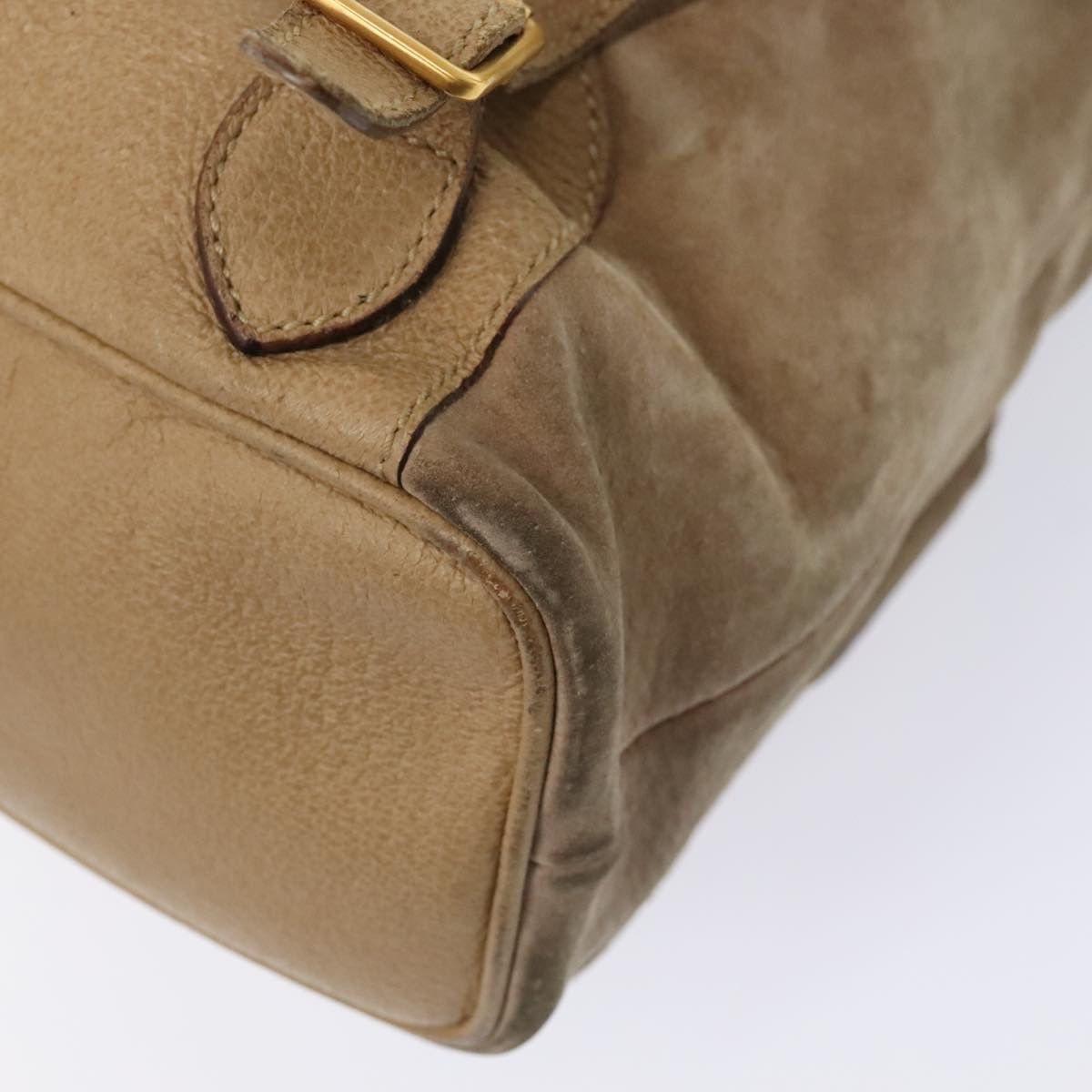 Gucci Bamboo Beige Suede Backpack Bag (Pre-Owned) Size ONE SIZE - 9 Thumbnail