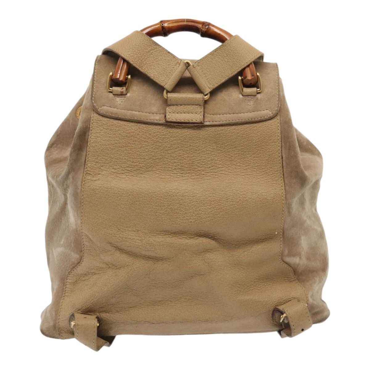 Gucci Bamboo Beige Suede Backpack Bag (Pre-Owned) Size ONE SIZE - 2 Thumbnail