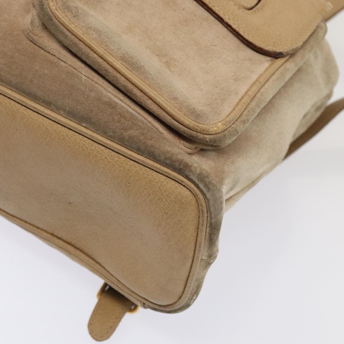 Gucci Bamboo Beige Suede Backpack Bag (Pre-Owned) Size ONE SIZE - 7 Thumbnail