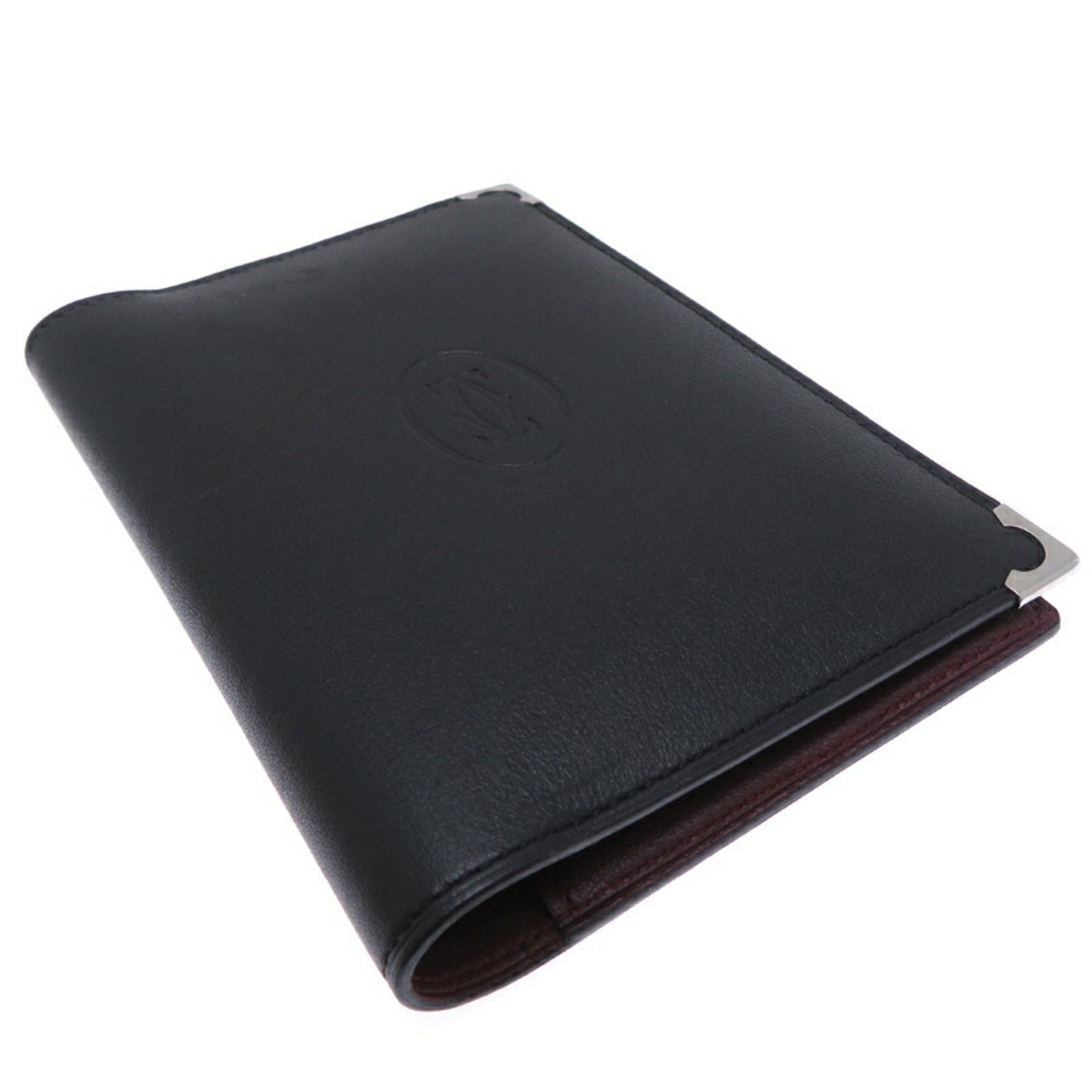 Cartier Cartier Must Line Notebook Cover for Women and Men, Pass Case, Leather, Black Size ONE SIZE - 3 Thumbnail