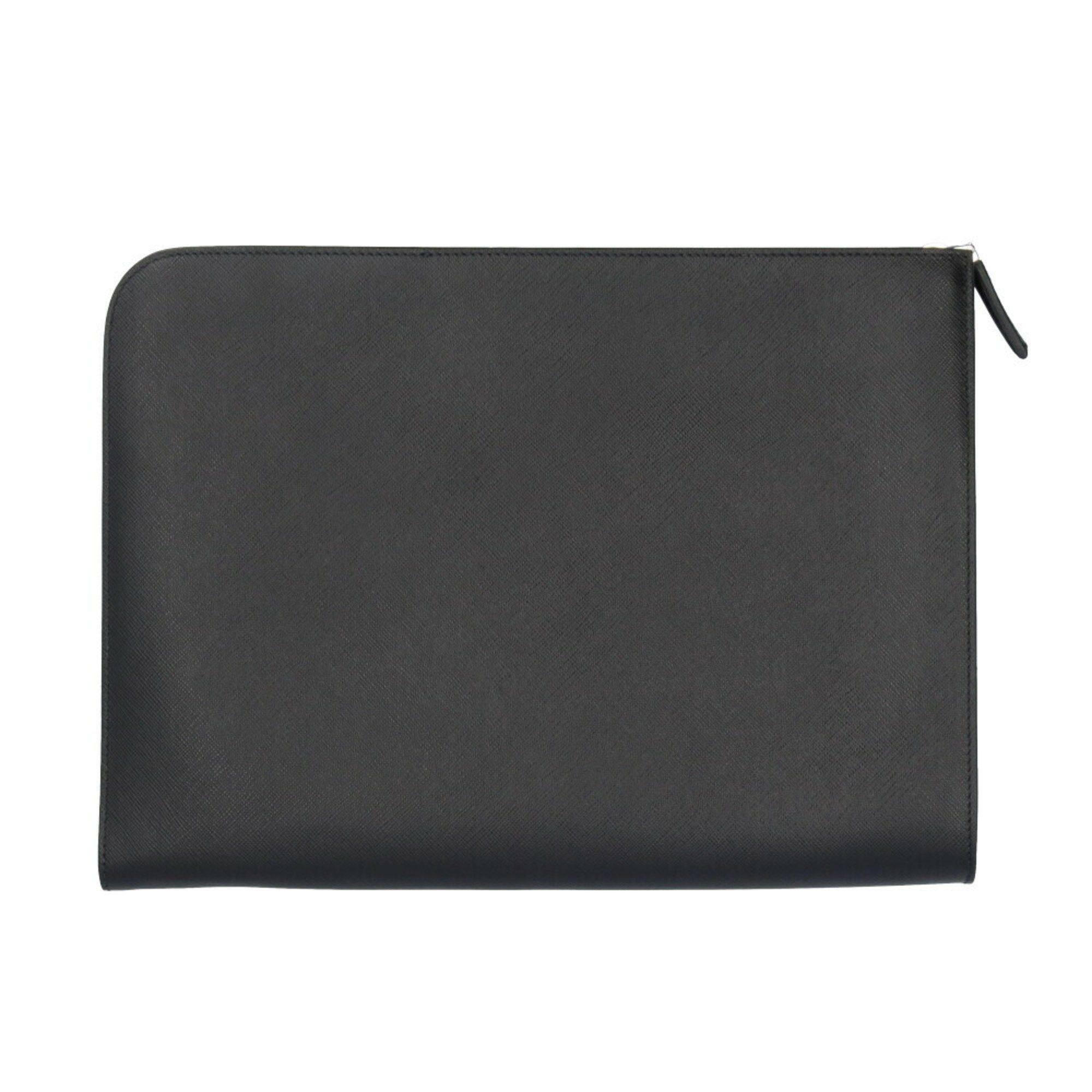 Prada Prada Saffiano Second Bag Leather 2VN003 Black Men's PRADA Size ONE SIZE - 3 Thumbnail