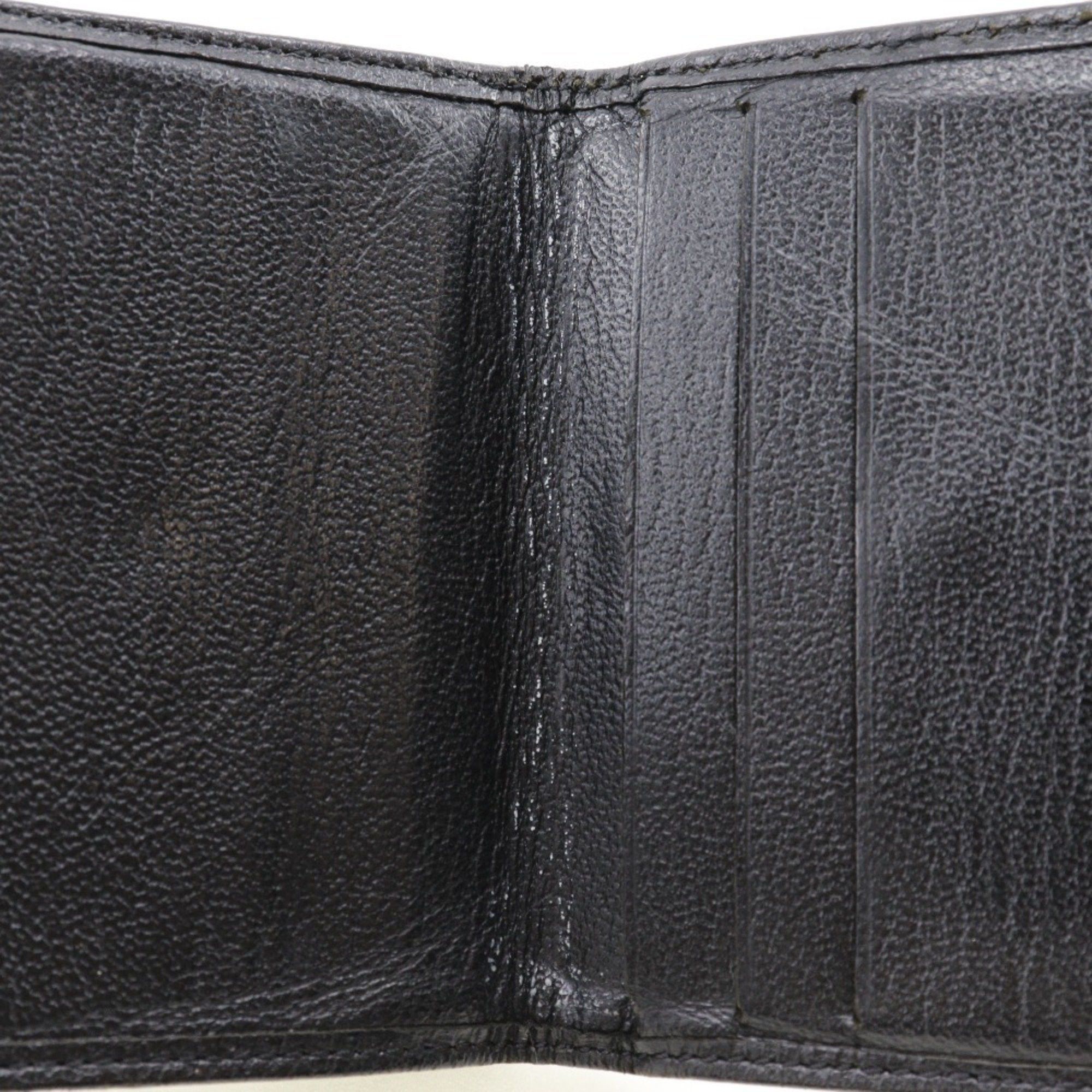 Chanel CHANEL COCO Mark Bi-fold Wallet W A13456 Calfskin Black Snap Button Women's Size ONE SIZE - 12 Thumbnail