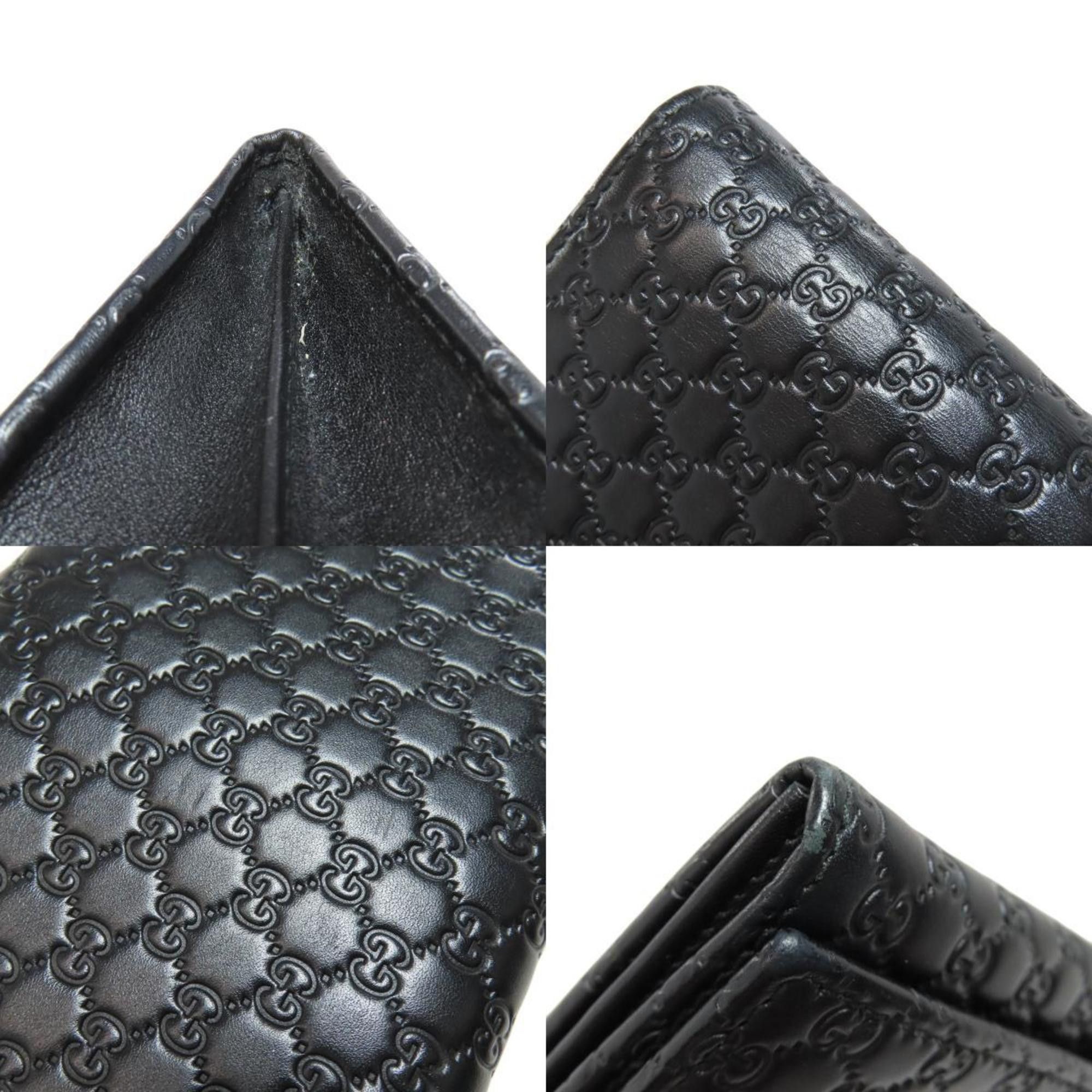 Gucci Gucci 449396 Outlet GG Signature Microsima Long Wallet Leather Men's GUCCI Size ONE SIZE - 9 Thumbnail