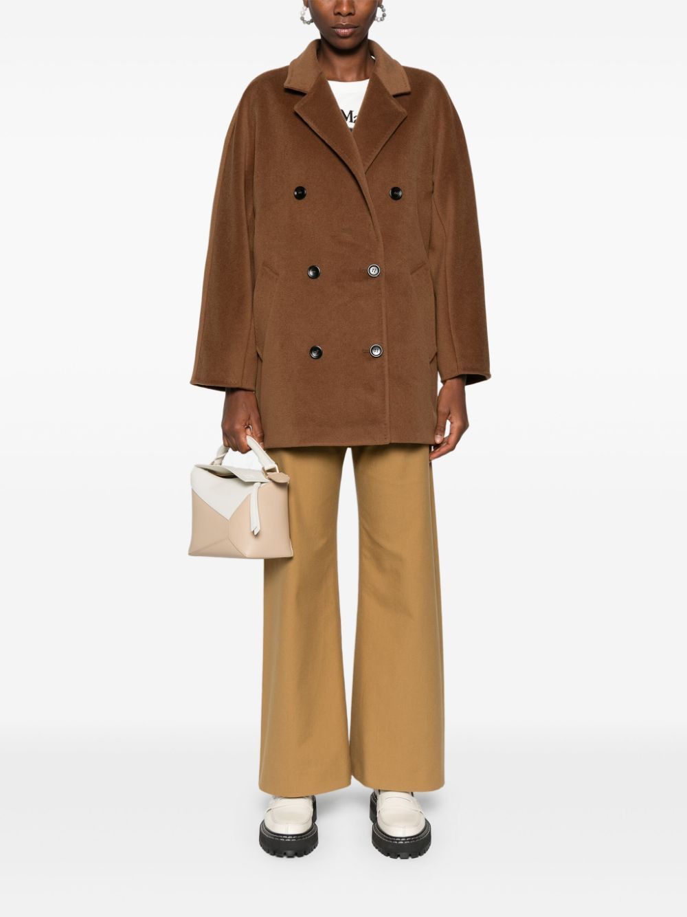 Max Mara WOOL DOUBLE-BREASTED COAT Size S / US 4 / IT 40 - 3 Thumbnail