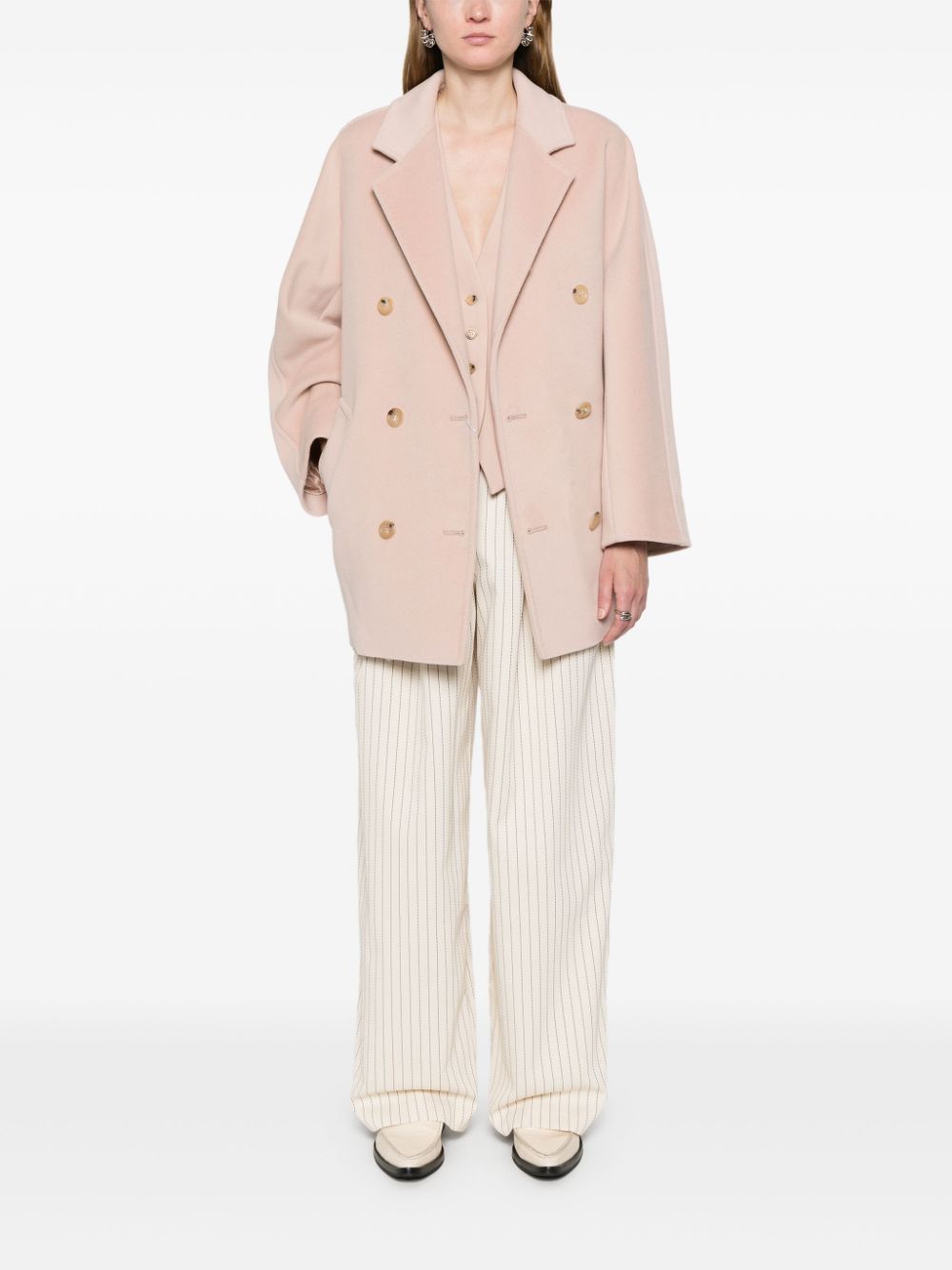 Max Mara WOOL DOUBLE-BREASTED COAT Size S / US 4 / IT 40 - 3 Thumbnail
