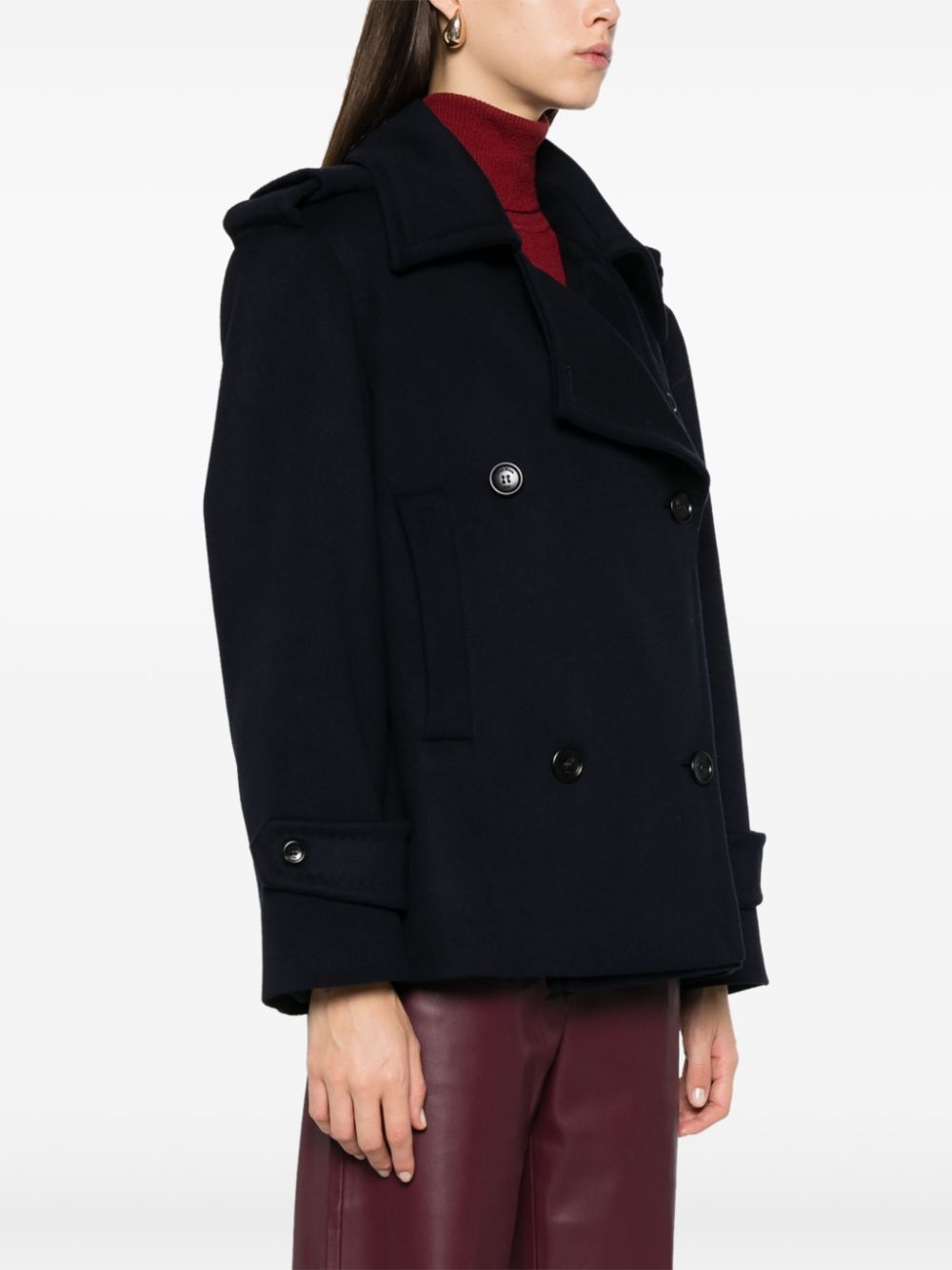 Max Mara WOOL SHORT COAT Size S / US 4 / IT 40 - 4 Thumbnail