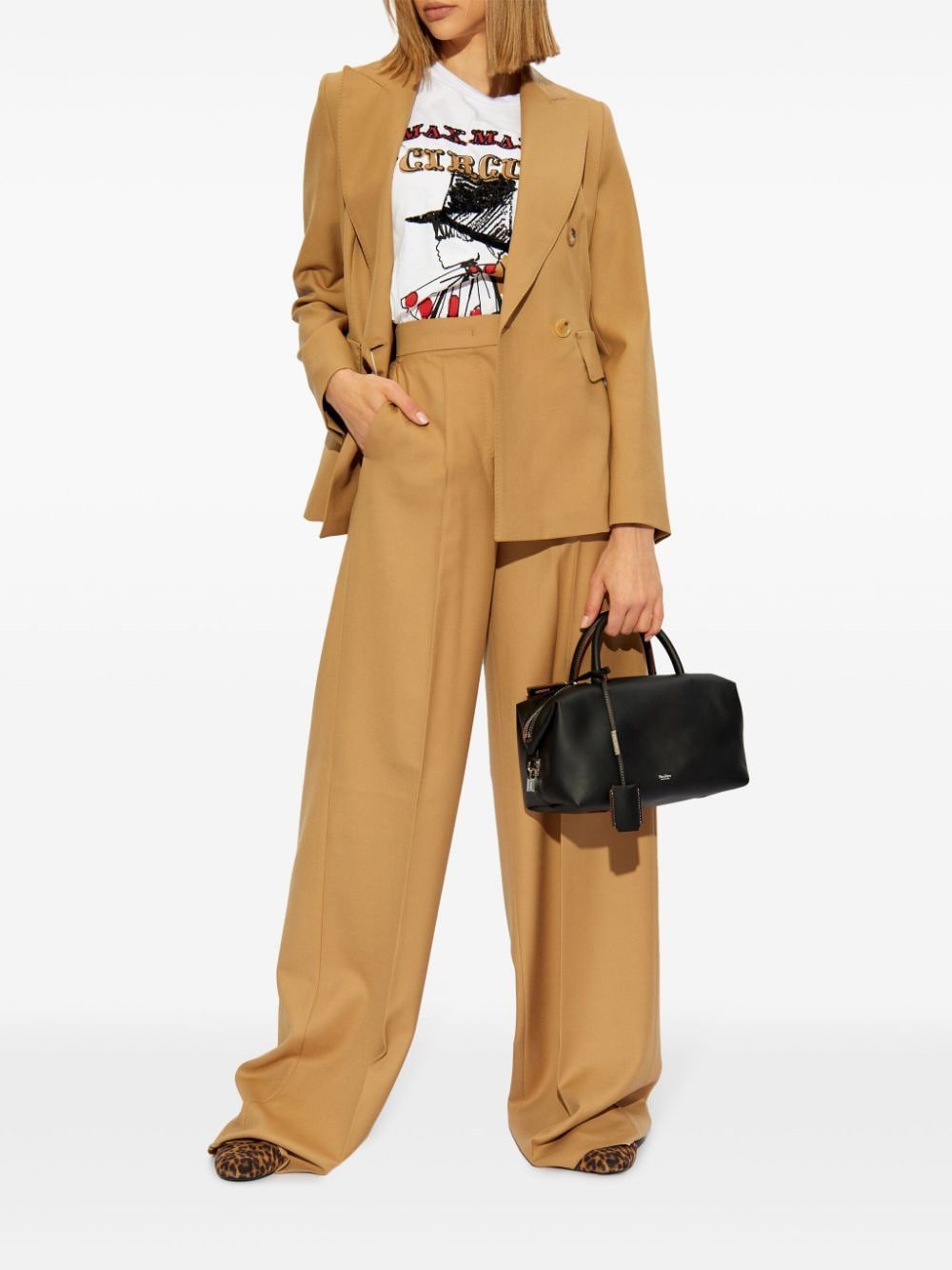 Max Mara WOOL WIDE-LEG TROUSERS Size 27" / US 4 / IT 40 - 4 Thumbnail