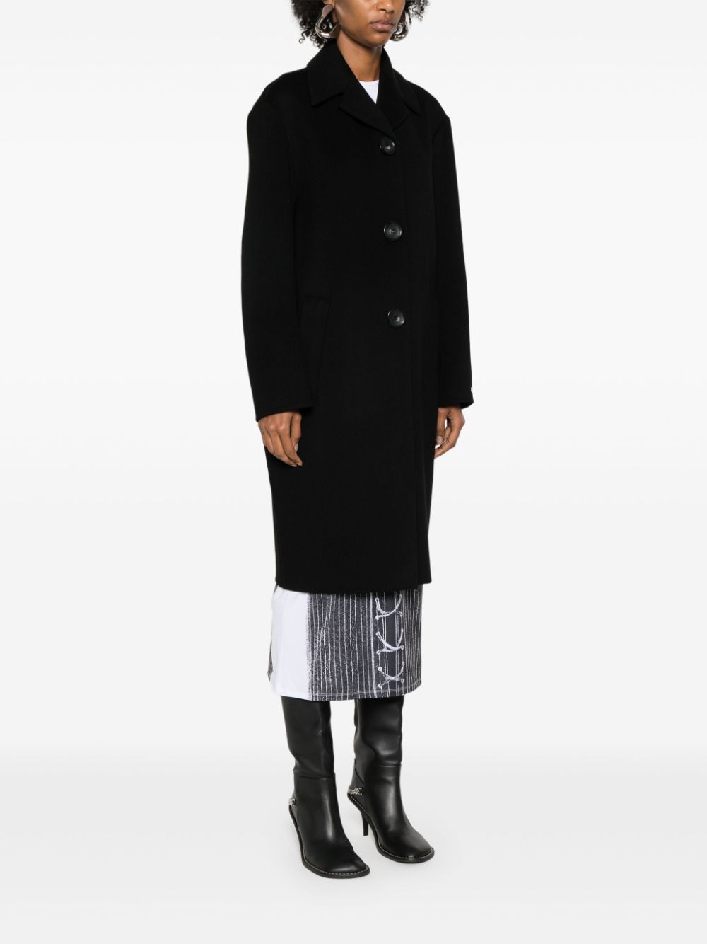 Sportmax WOOL MIDI COAT Size S / US 4 / IT 40 - 3 Thumbnail