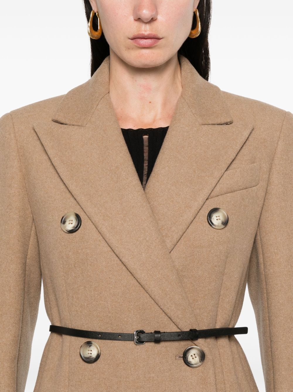 Sportmax WOOL DOUBLE-BREASTED COAT Size S / US 4 / IT 40 - 2 Thumbnail