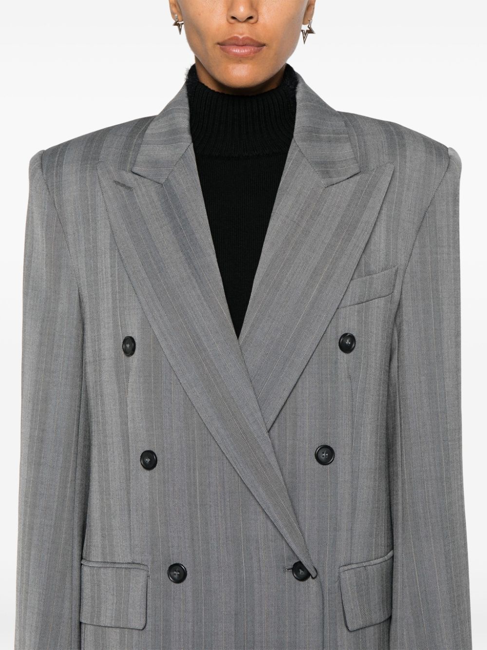 Sportmax WOOL DOUBLE-BREASTED JACKET Size S / US 4 / IT 40 - 4 Thumbnail