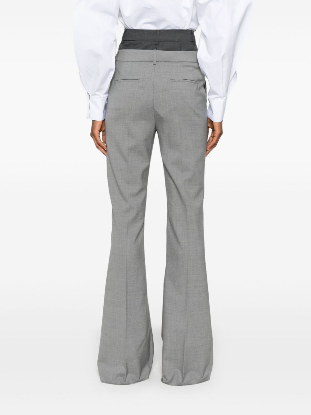 Sportmax WOOL FLARED LEG TROUSERS Size 27" / US 4 / IT 40 - 4 Thumbnail