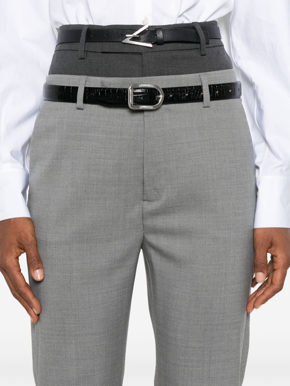 Sportmax WOOL FLARED LEG TROUSERS Size 27" / US 4 / IT 40 - 2 Thumbnail