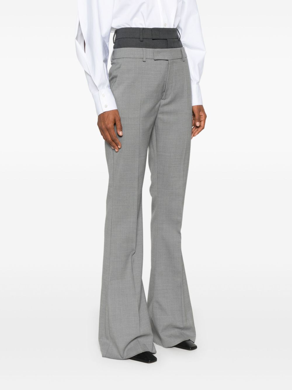 Sportmax WOOL FLARED LEG TROUSERS Size 27" / US 4 / IT 40 - 3 Thumbnail