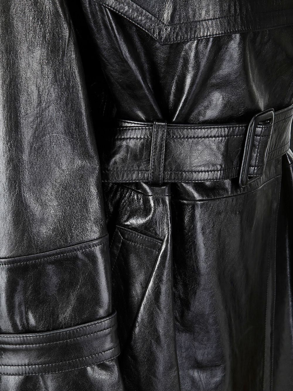 Sportmax LEATHER COAT Size S / US 4 / IT 40 - 3 Thumbnail