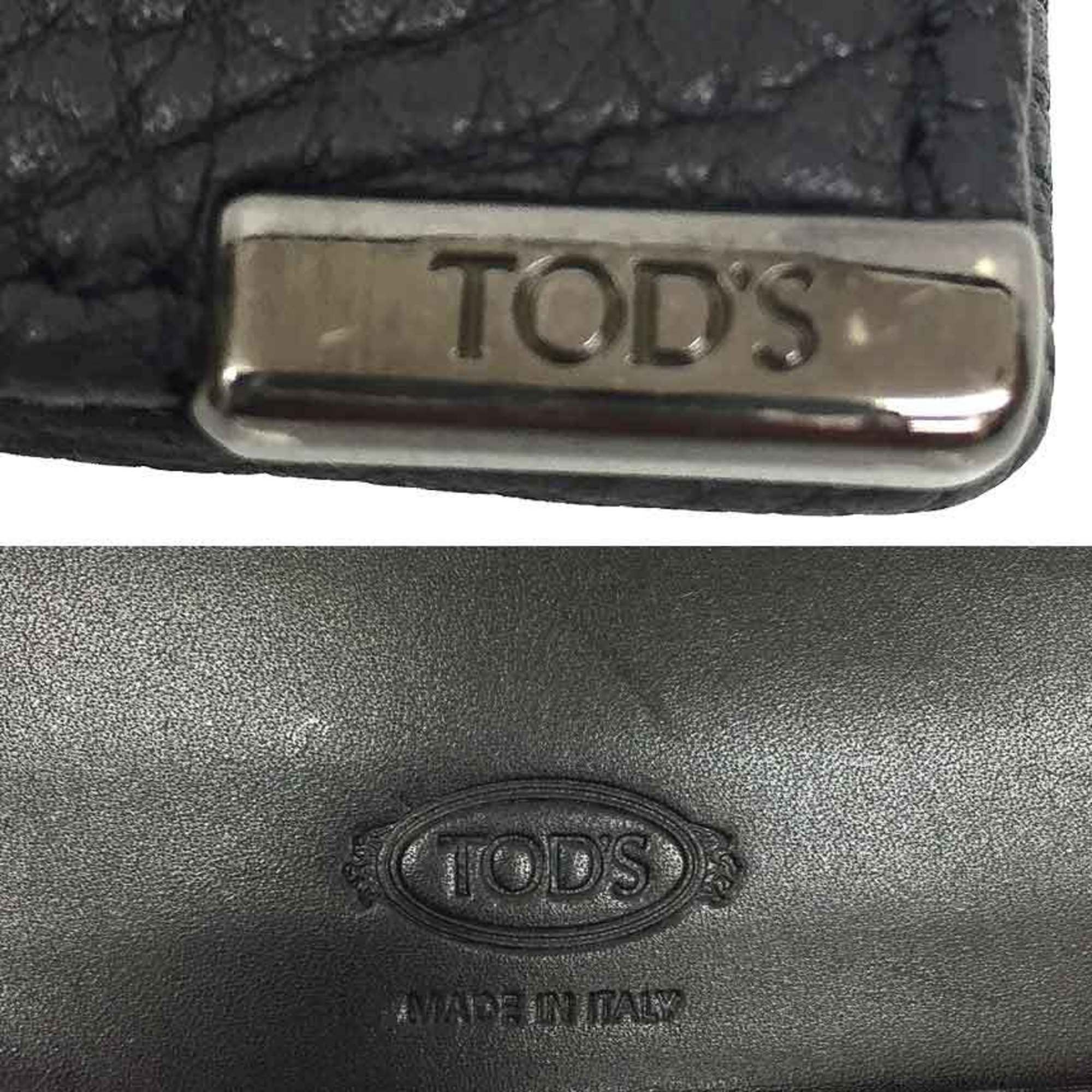 Tod's TOD'S Men's Folding Wallet with Coin Purse Leather Black Size ONE SIZE - 3 Thumbnail