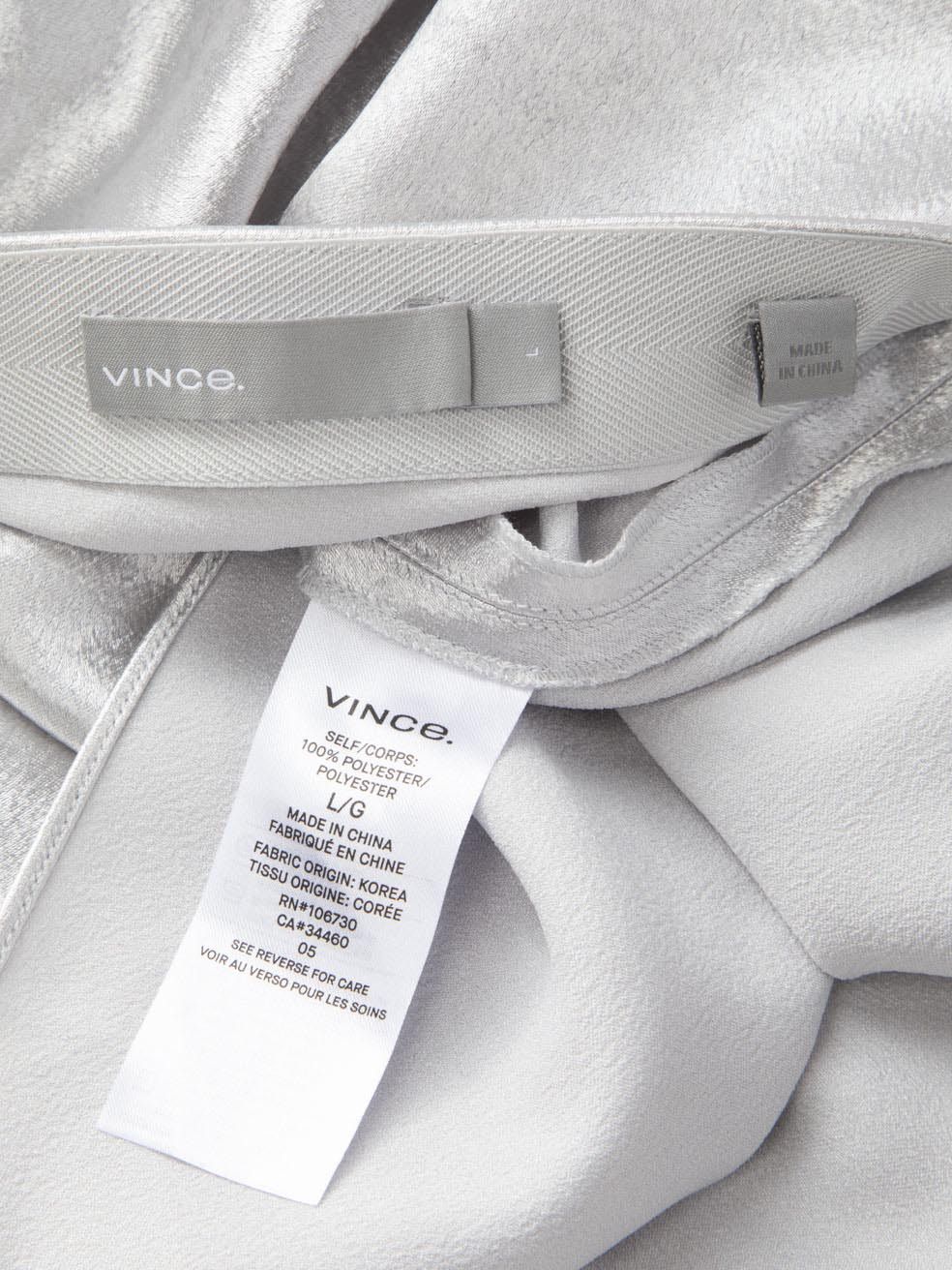 Vince Silver Metallic Midi Skirt Size 30" / US 8 / IT 44 - 5 Thumbnail