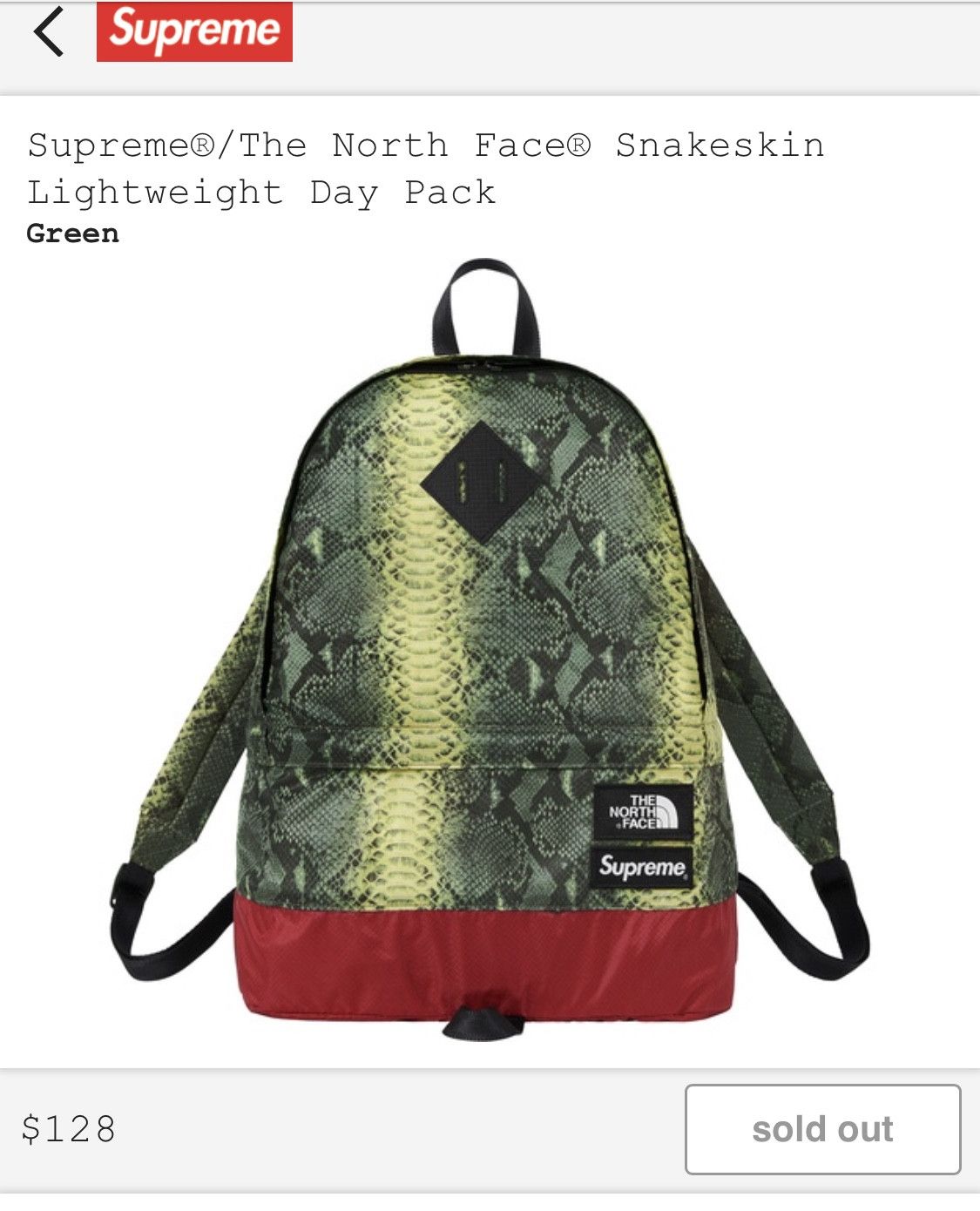 Supreme the north face snakeskin lightweight day pack online