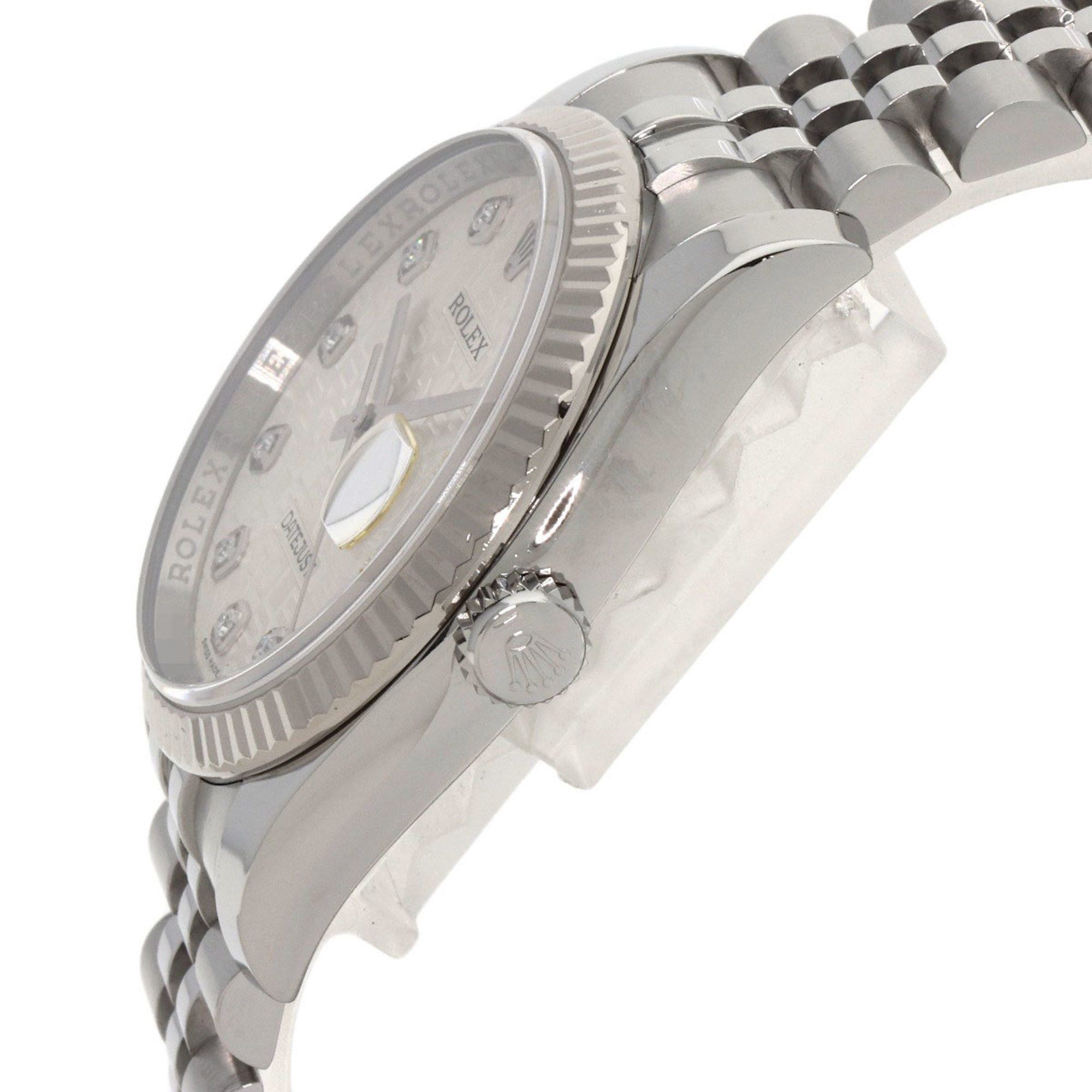 Rolex Rolex 116234G Datejust 10P Diamond Watch Stainless Steel SS K18WG Men's ROLEX Size ONE SIZE - 5 Thumbnail