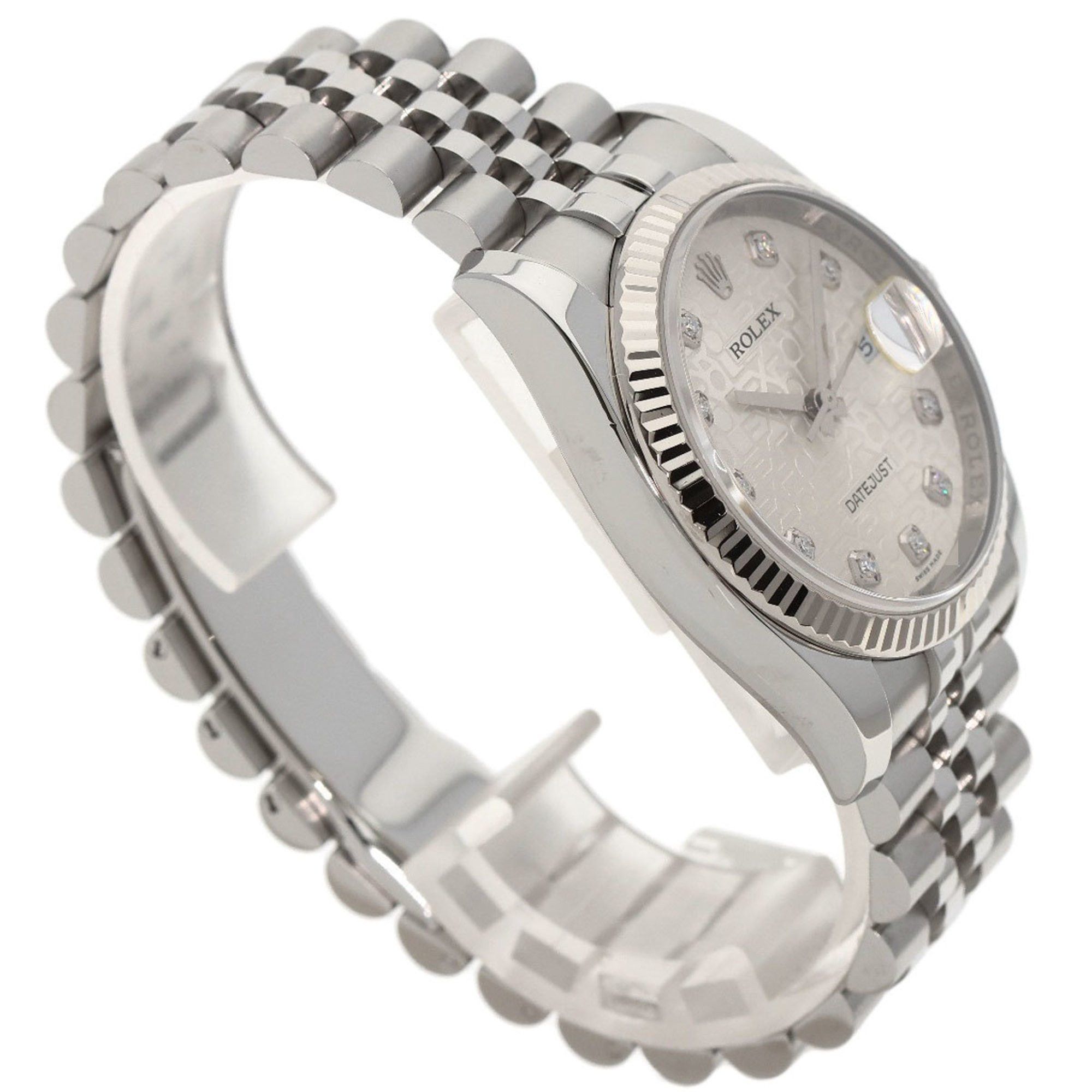 Rolex Rolex 116234G Datejust 10P Diamond Watch Stainless Steel SS K18WG Men's ROLEX Size ONE SIZE - 2 Thumbnail