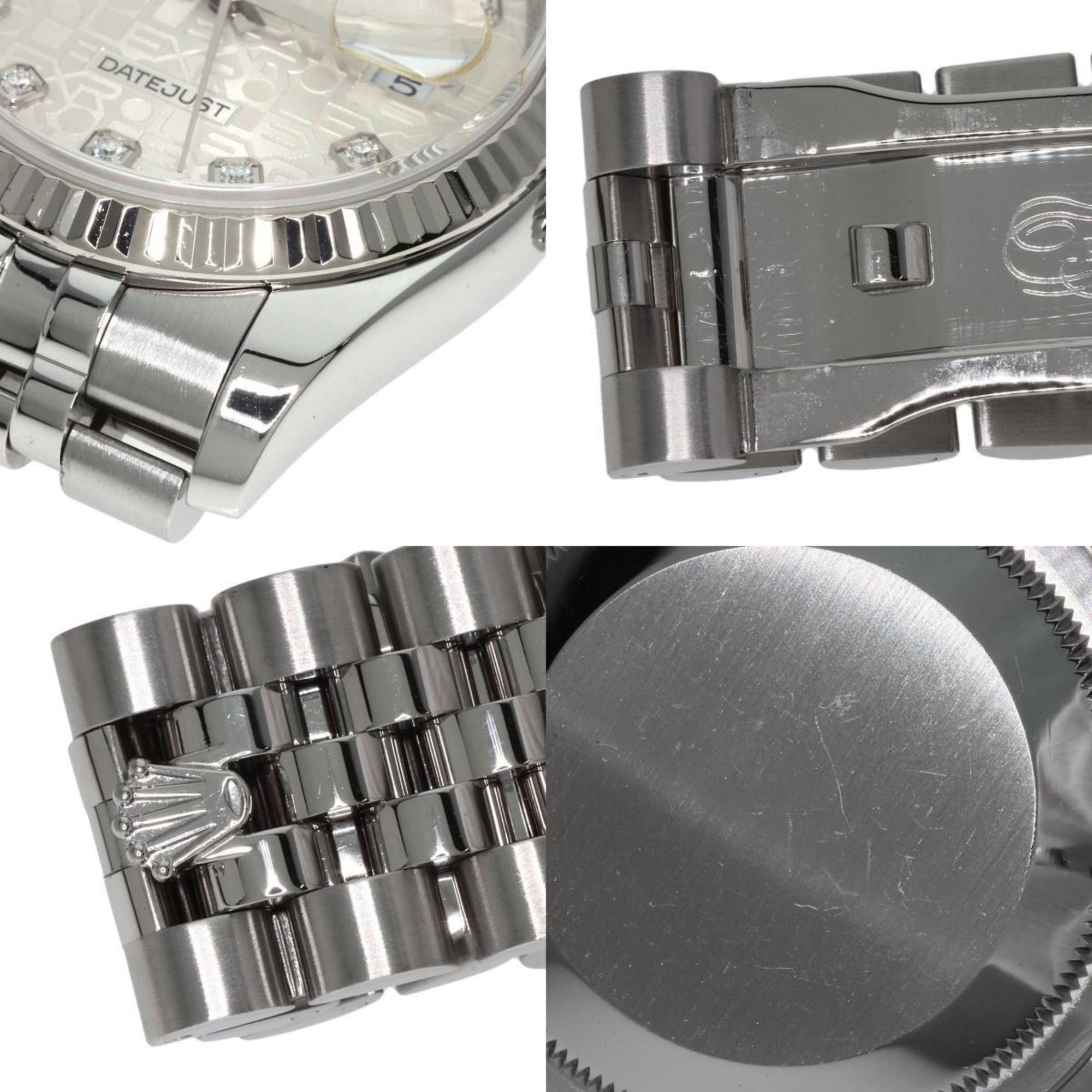 Rolex Rolex 116234G Datejust 10P Diamond Watch Stainless Steel SS K18WG Men's ROLEX Size ONE SIZE - 9 Thumbnail