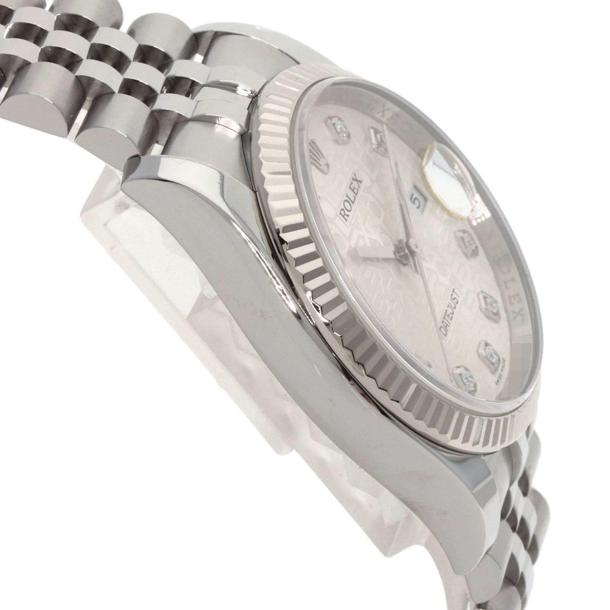 Rolex Rolex 116234G Datejust 10P Diamond Watch Stainless Steel SS K18WG Men's ROLEX Size ONE SIZE - 6 Thumbnail