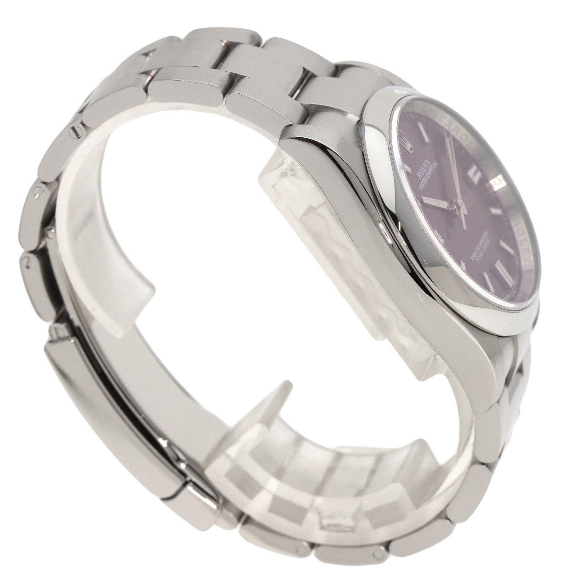 Rolex Rolex 116000 Oyster Perpetual 36 Red Grape Watch Stainless Steel SS Men's ROLEX Size ONE SIZE - 2 Thumbnail