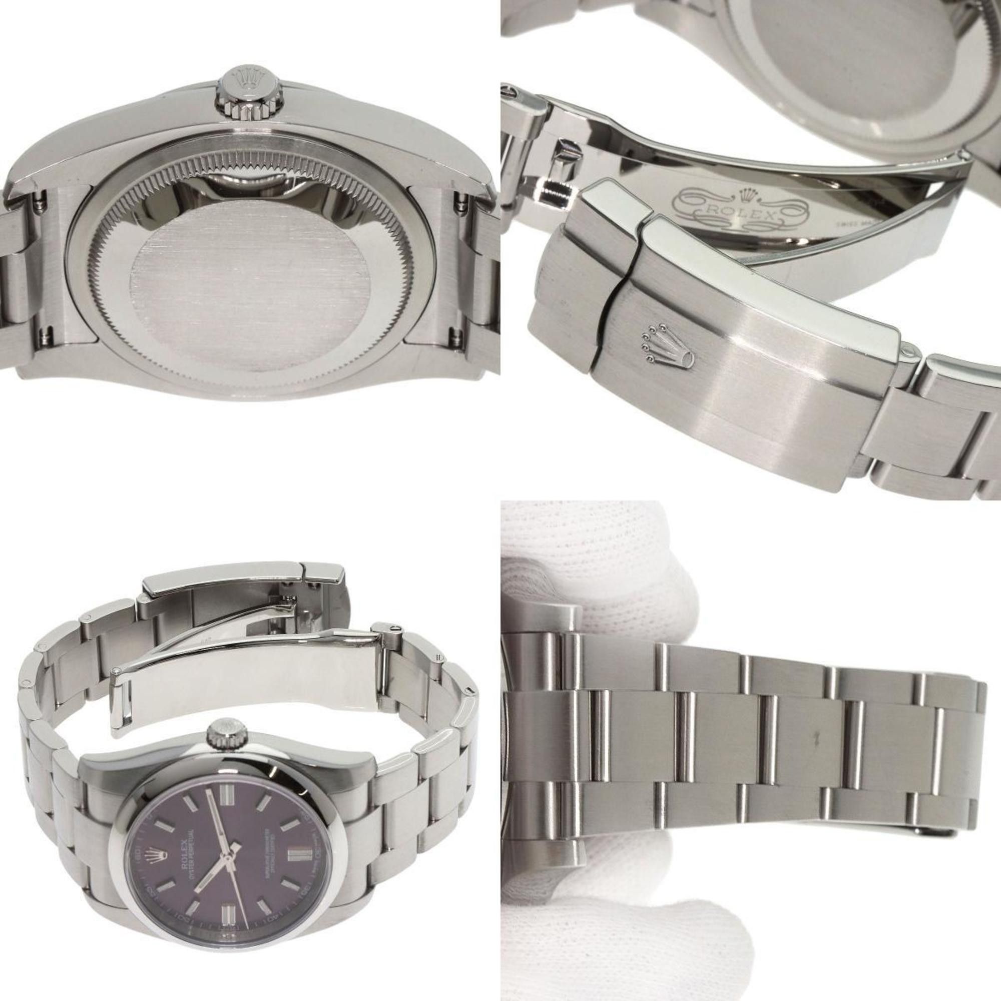 Rolex Rolex 116000 Oyster Perpetual 36 Red Grape Watch Stainless Steel SS Men's ROLEX Size ONE SIZE - 7 Thumbnail
