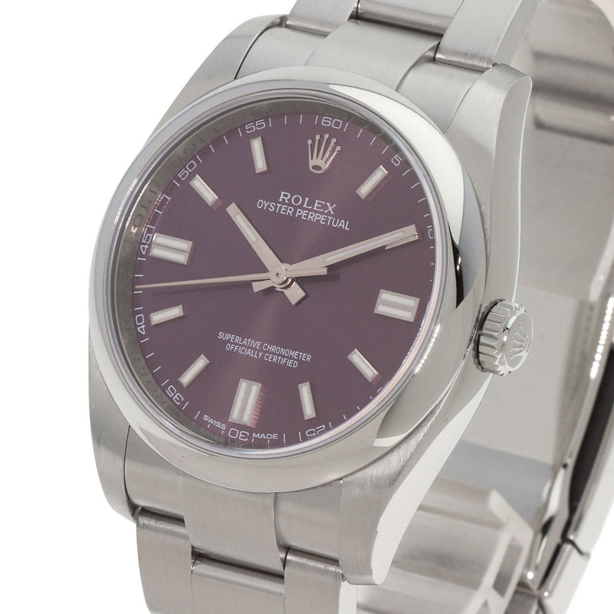 Rolex Rolex 116000 Oyster Perpetual 36 Red Grape Watch Stainless Steel SS Men's ROLEX Size ONE SIZE - 3 Thumbnail