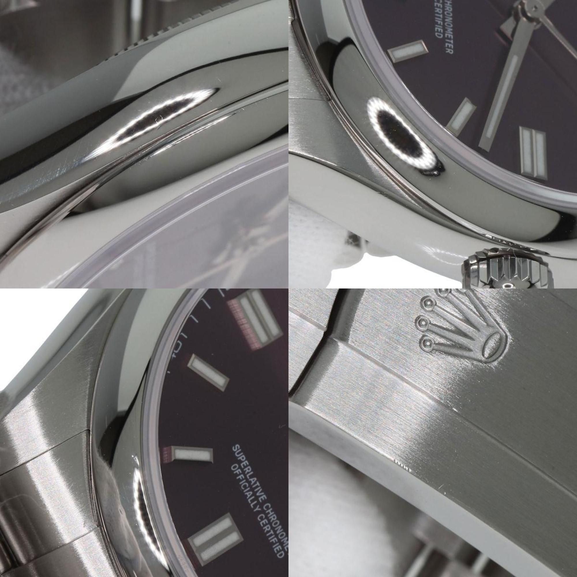 Rolex Rolex 116000 Oyster Perpetual 36 Red Grape Watch Stainless Steel SS Men's ROLEX Size ONE SIZE - 9 Thumbnail