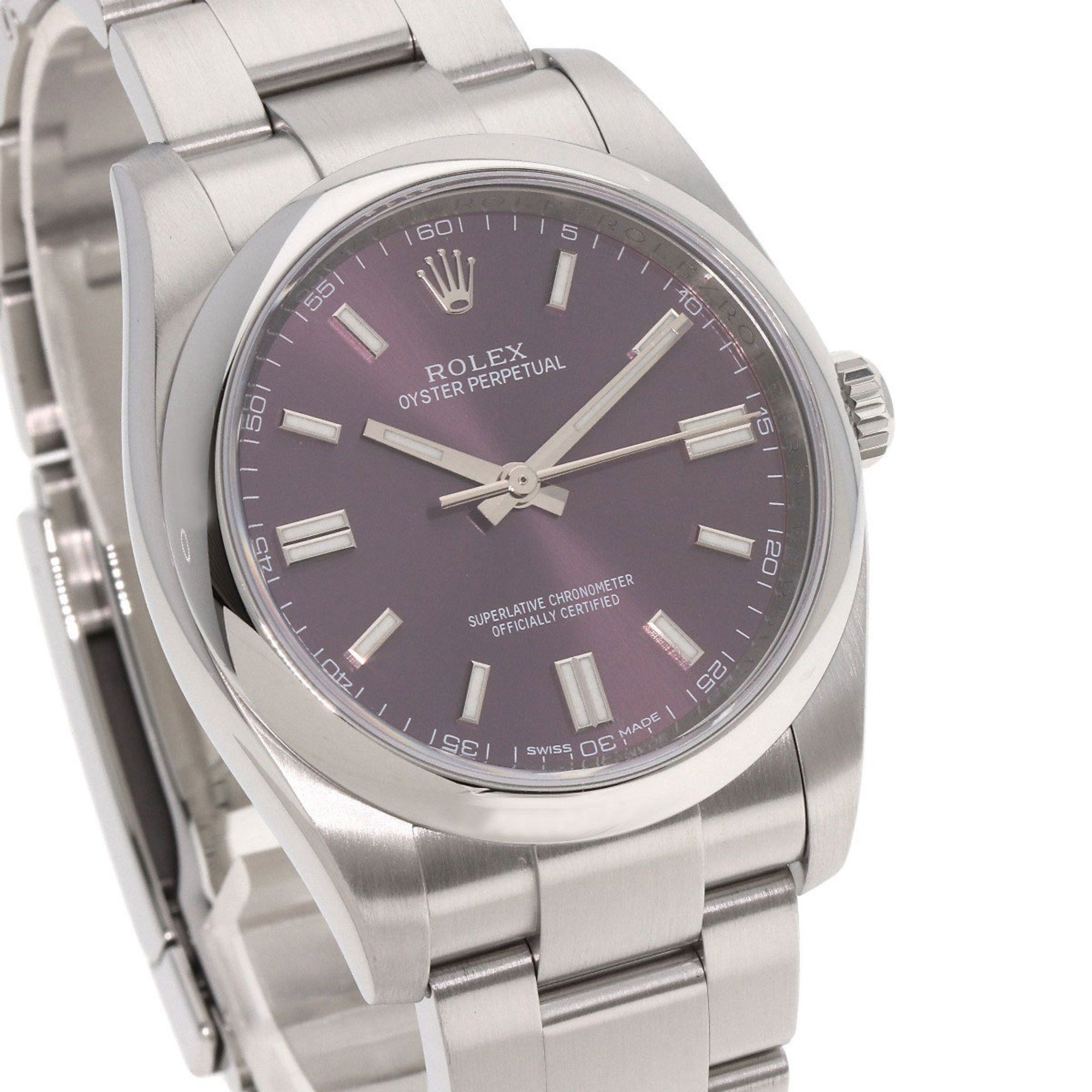 Rolex Rolex 116000 Oyster Perpetual 36 Red Grape Watch Stainless Steel SS Men's ROLEX Size ONE SIZE - 4 Thumbnail