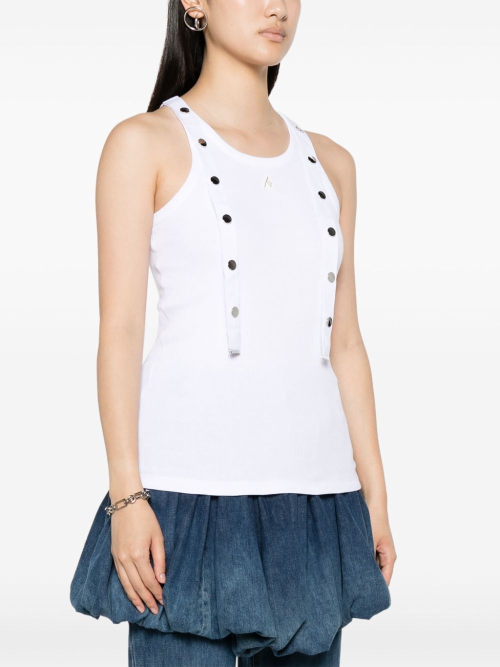 The Attico RIBBED COTTON TANK TOP Size S / US 4 / IT 40 - 2 Thumbnail