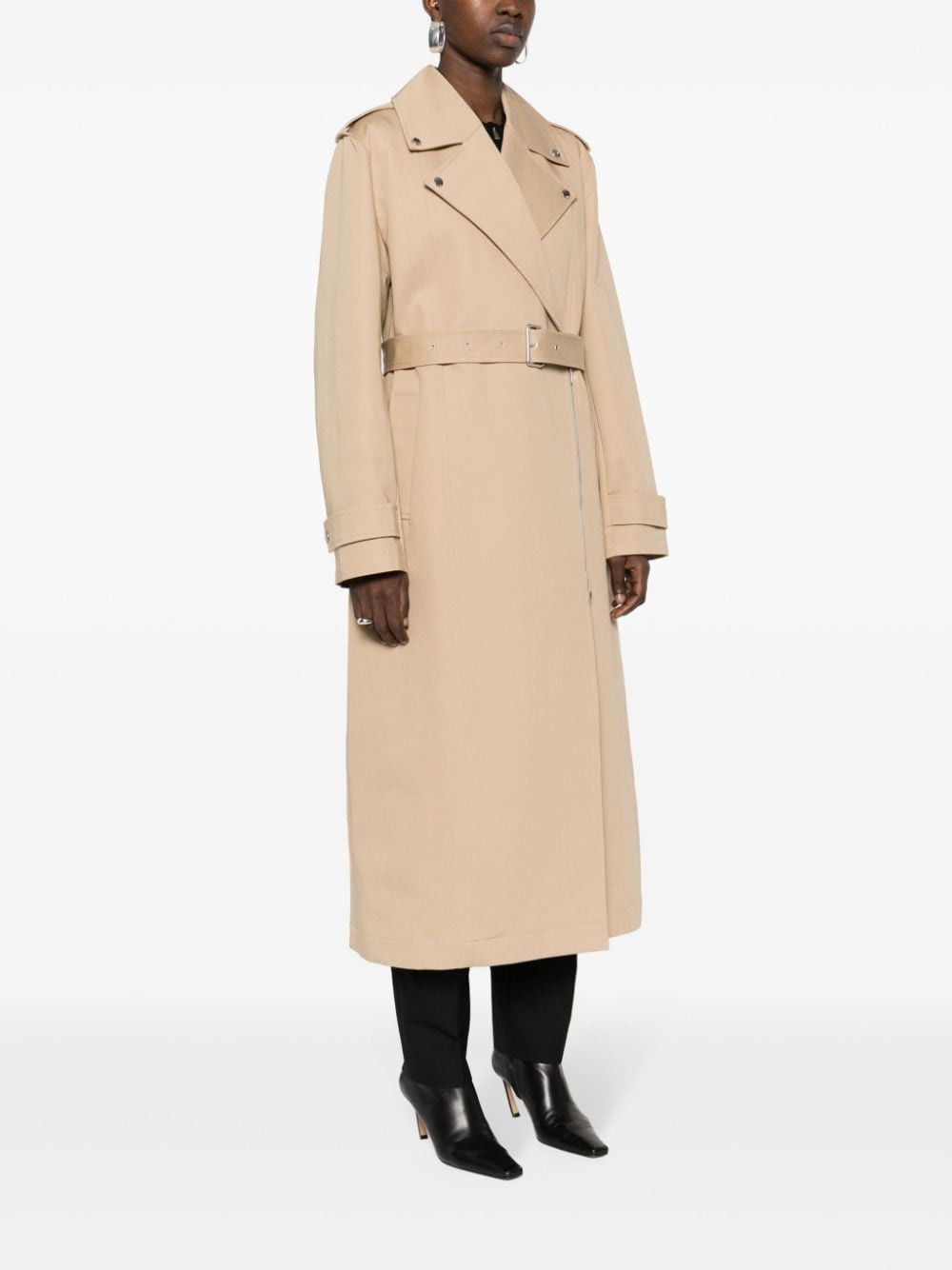 Toteme COTTON LONG TRENCH COAT Size S / US 4 / IT 40 - 4 Thumbnail