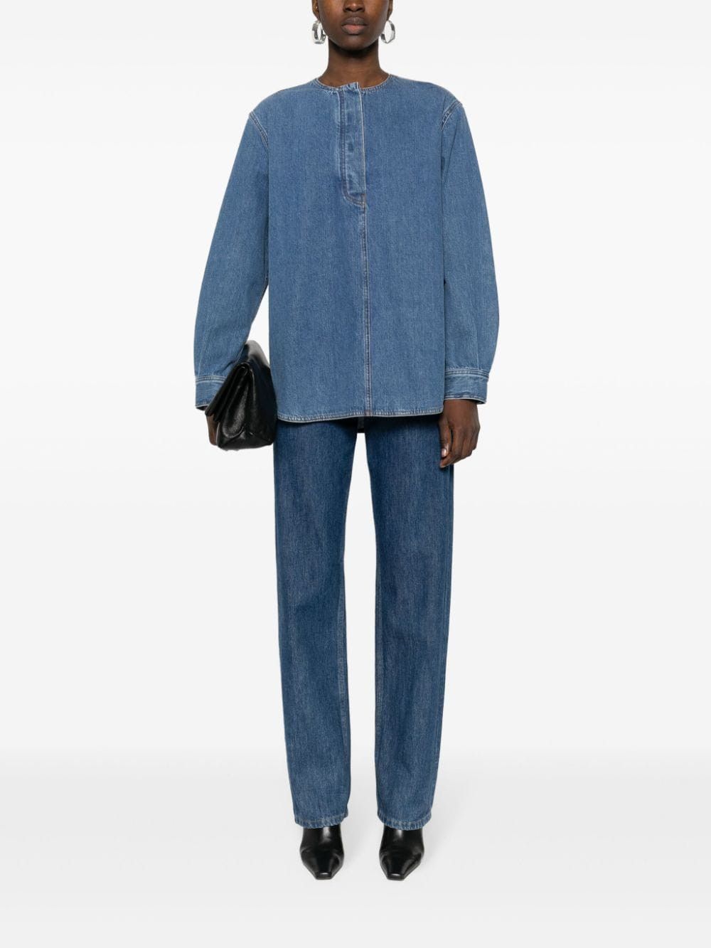 Toteme ORGANIC COTTON DENIM SHIRT Size S / US 4 / IT 40 - 2 Thumbnail