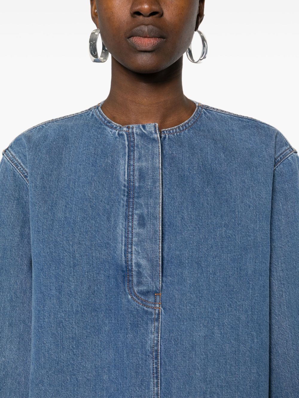 Toteme ORGANIC COTTON DENIM SHIRT Size S / US 4 / IT 40 - 4 Thumbnail