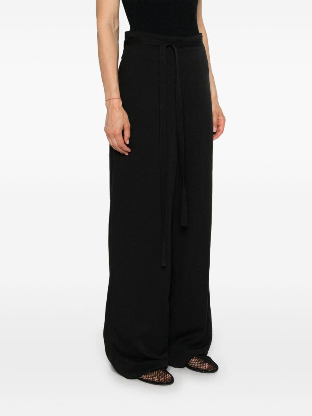 TIE-WAIST FLUID TROUSERS