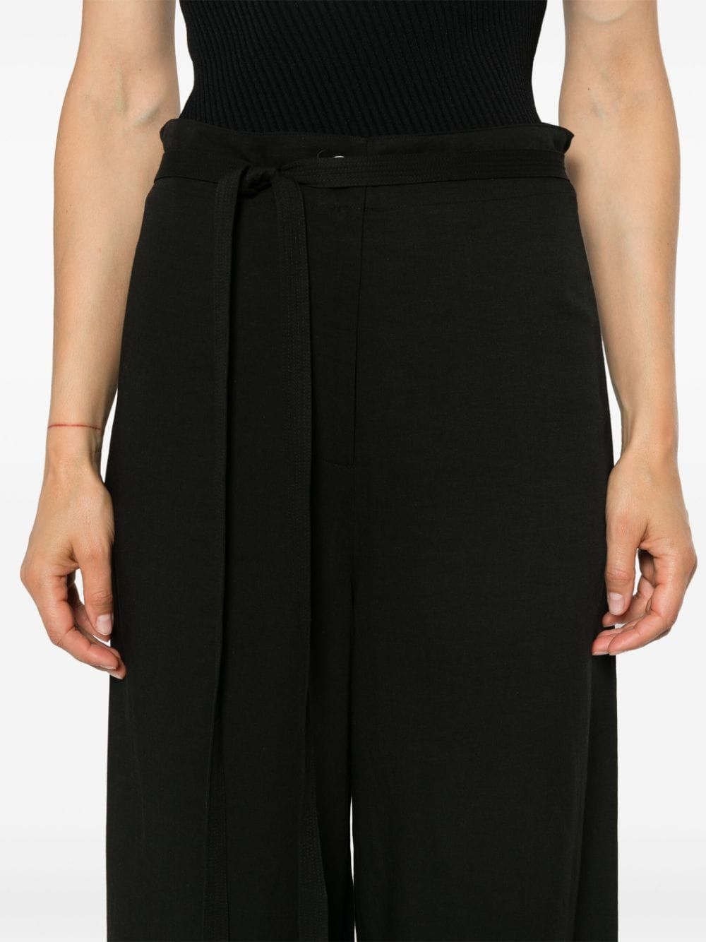 TIE-WAIST FLUID TROUSERS