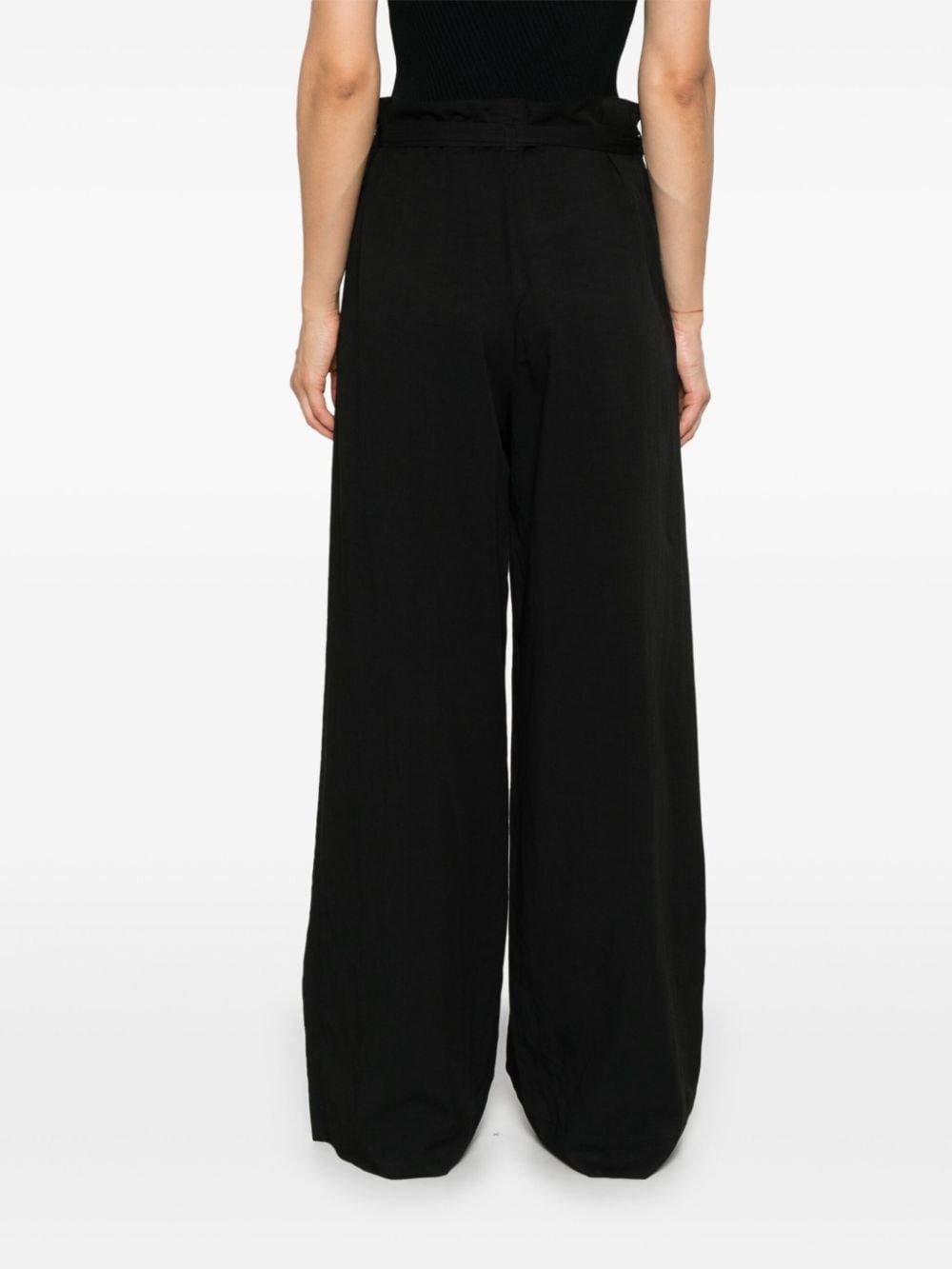 TIE-WAIST FLUID TROUSERS