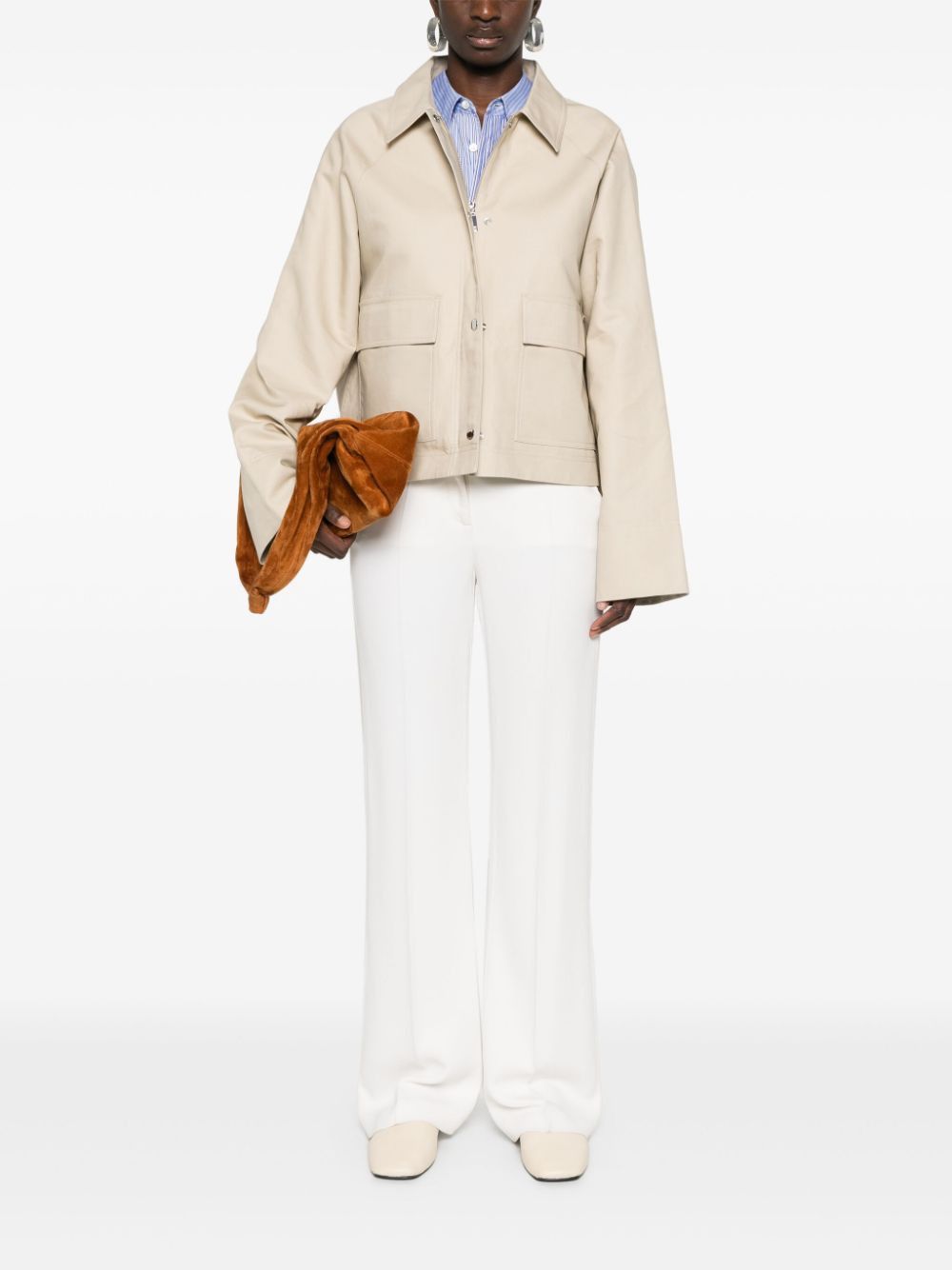 Toteme ORGANIC COTTON CROPPED JACKET Size S / US 4 / IT 40 - 5 Thumbnail