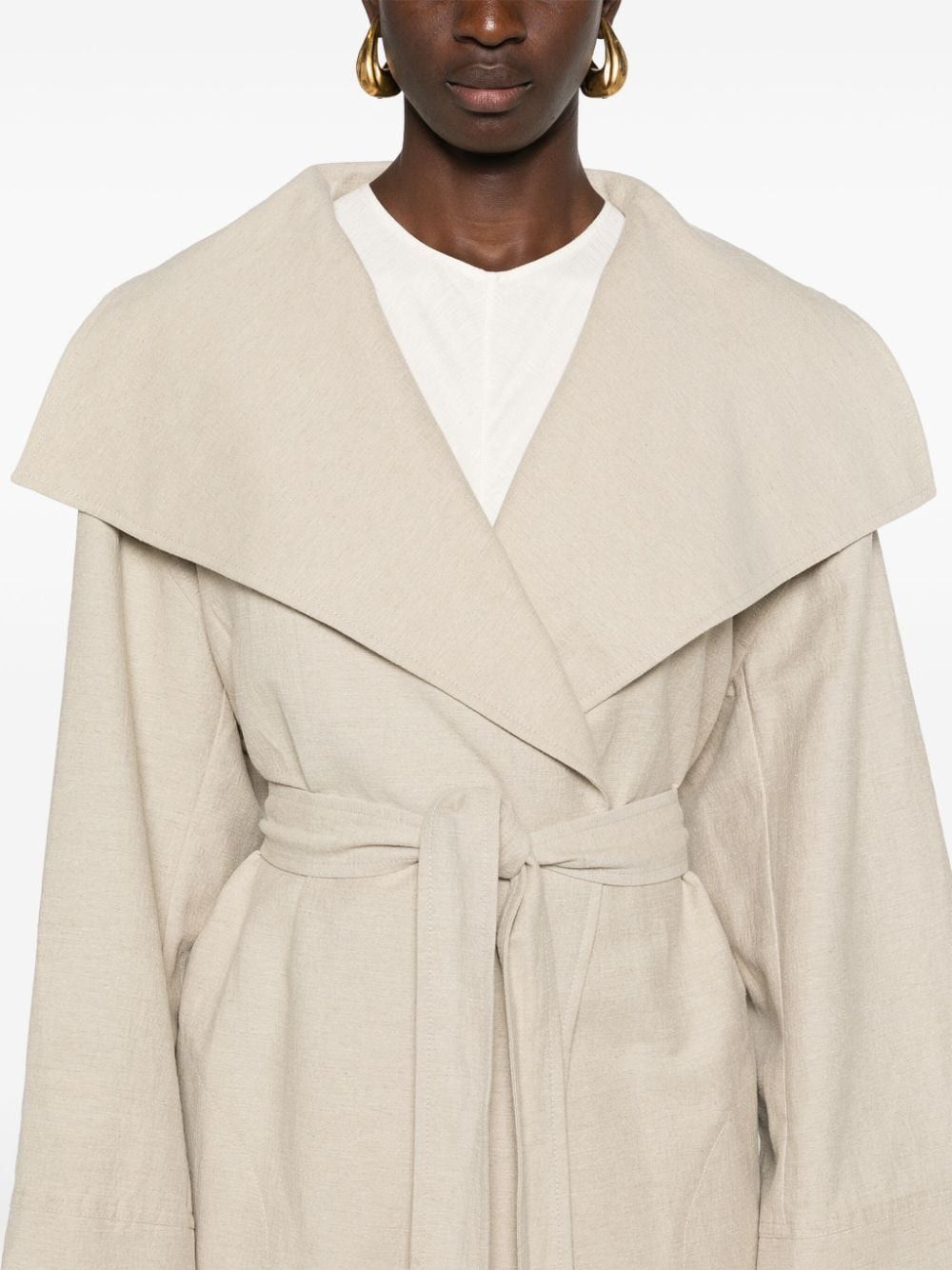SIGNATURE LINEN COAT