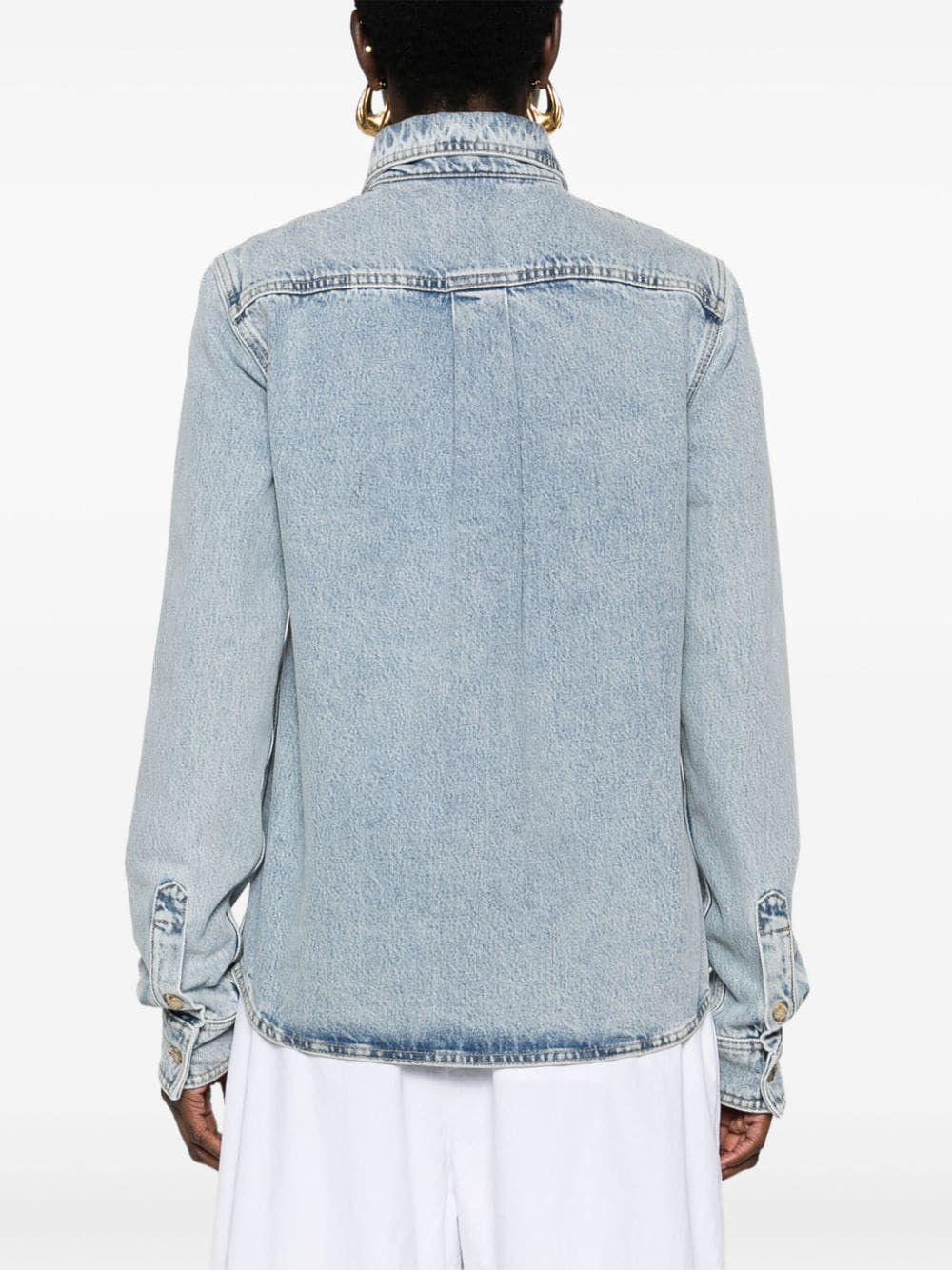 Toteme ORGANIC COTTON DENIM SHIRT Size S / US 4 / IT 40 - 3 Thumbnail