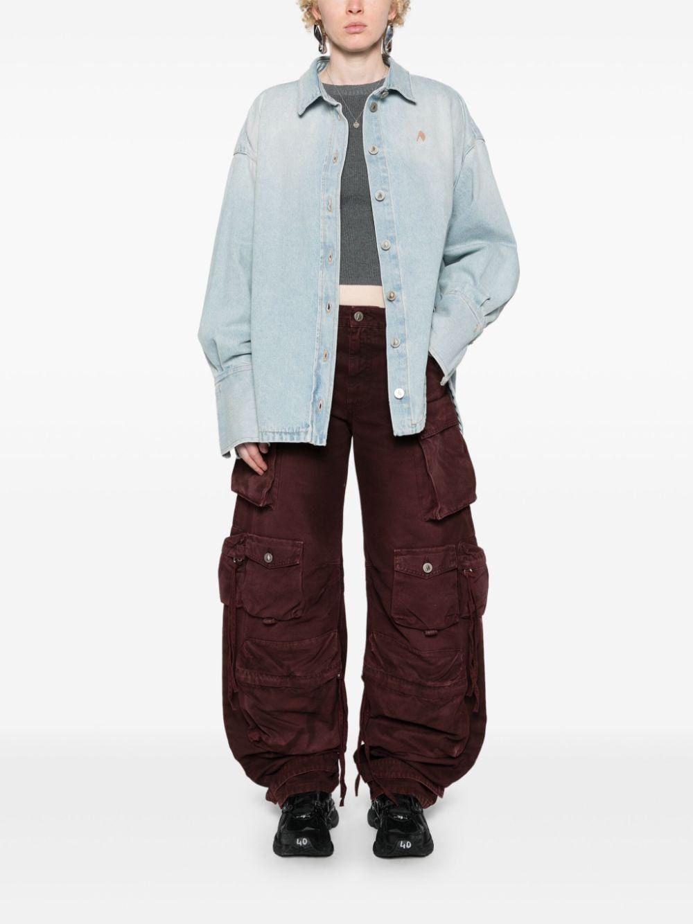 The Attico DENIM SHIRT Size S / US 4 / IT 40 - 2 Thumbnail