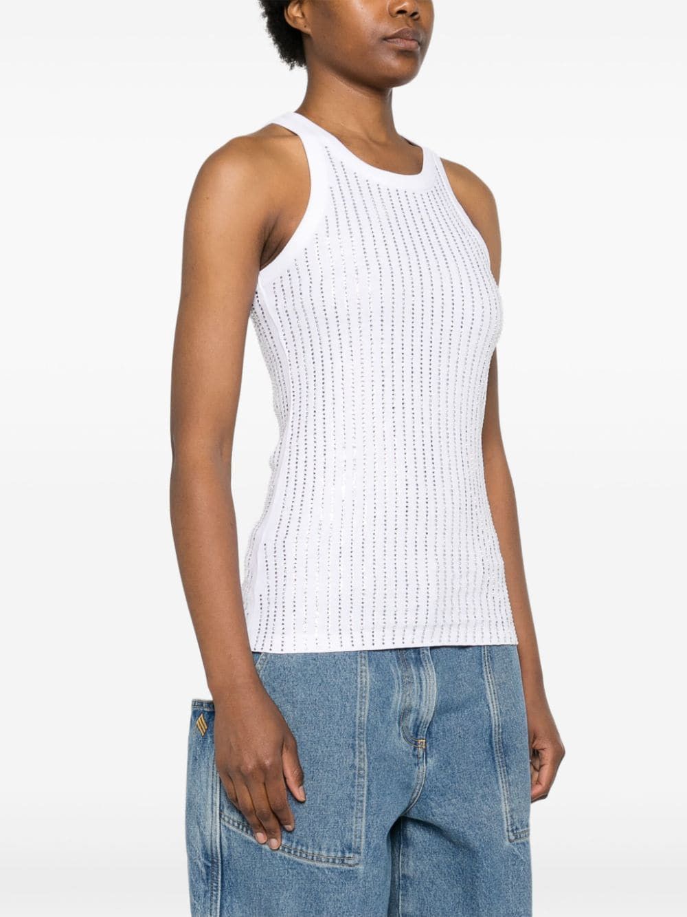 The Attico STRASS EMBELLISHED COTTON TOP Size S / US 4 / IT 40 - 4 Thumbnail