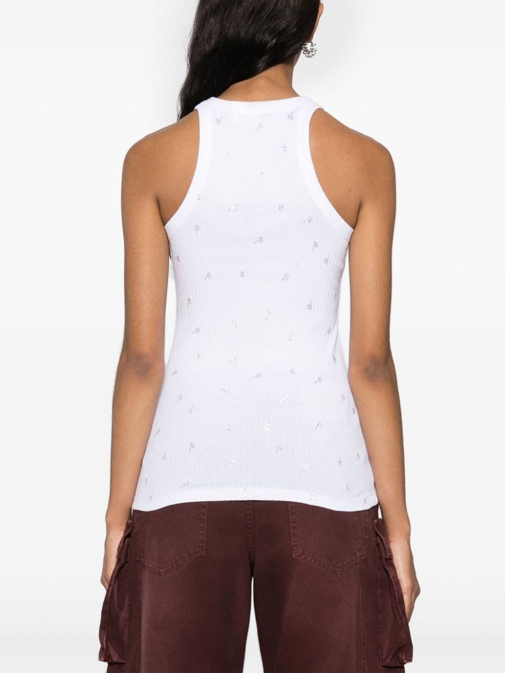 The Attico ALLOVER LOGO COTTON TANK TOP Size S / US 4 / IT 40 - 3 Thumbnail