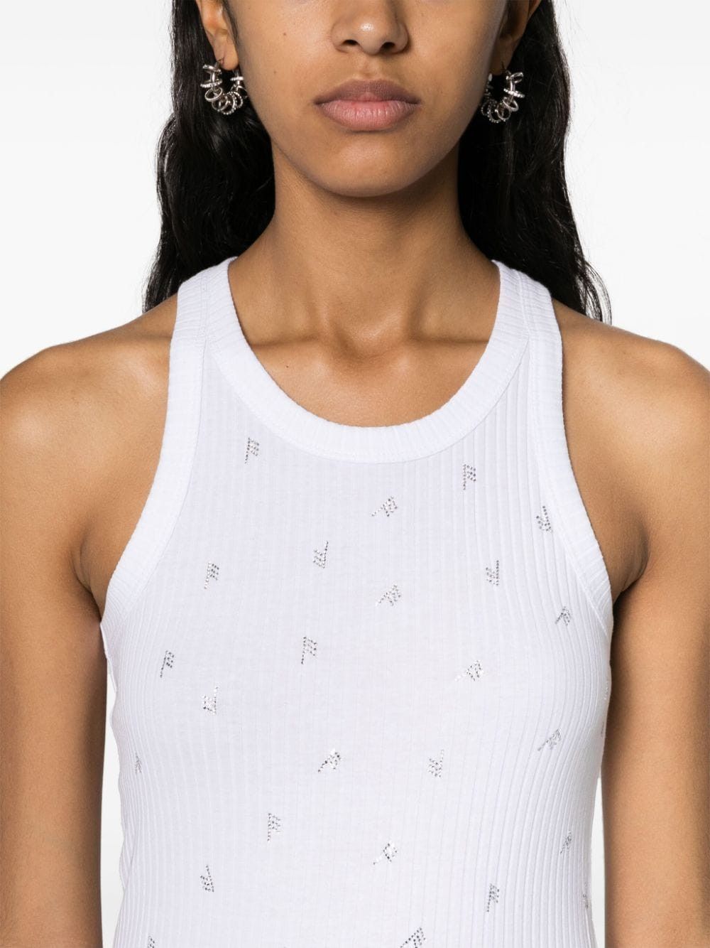The Attico ALLOVER LOGO COTTON TANK TOP Size S / US 4 / IT 40 - 5 Thumbnail