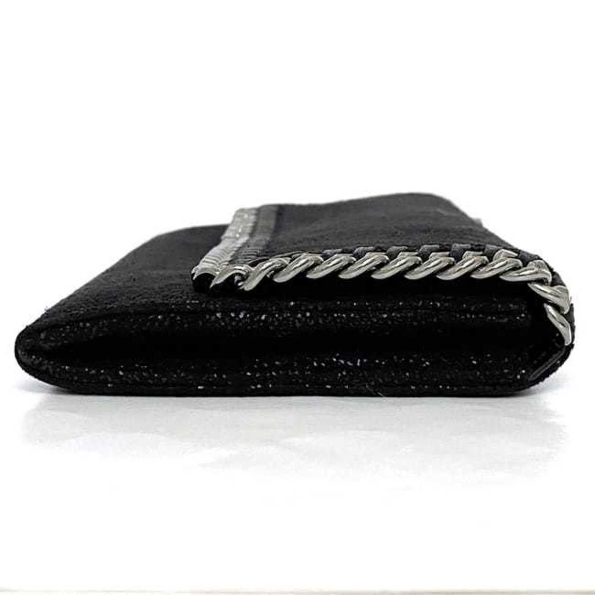 Stella McCartney Stella McCartney Bi-fold Long Wallet ec-21484 Black Falabella 430999 W9132 1000 Synthetic Leather STELLA McCARTNEY Chain Charm Size ONE SIZE - 4 Thumbnail